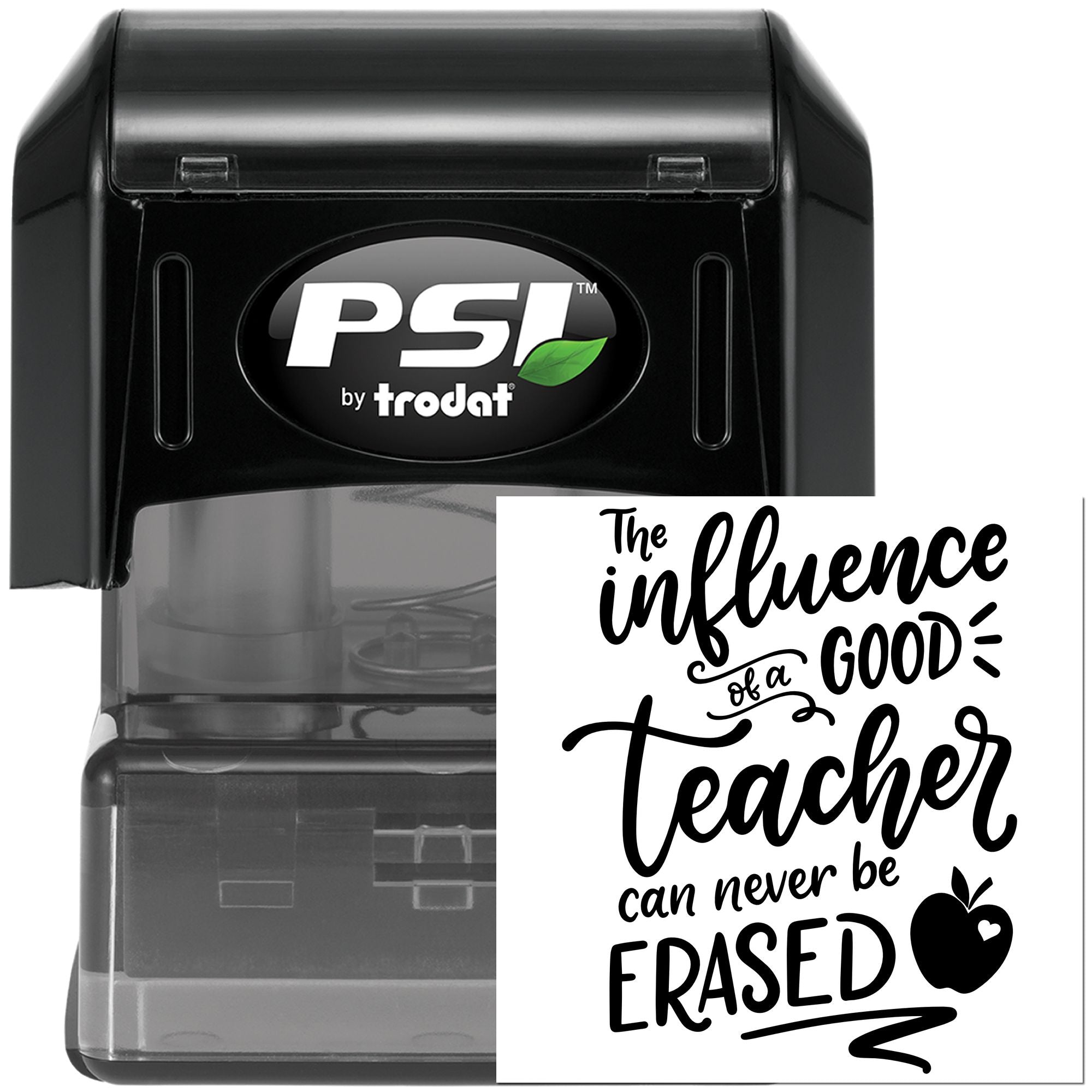 Pre-Inked Unerasable Teacher Influence Cardmaking Stamp