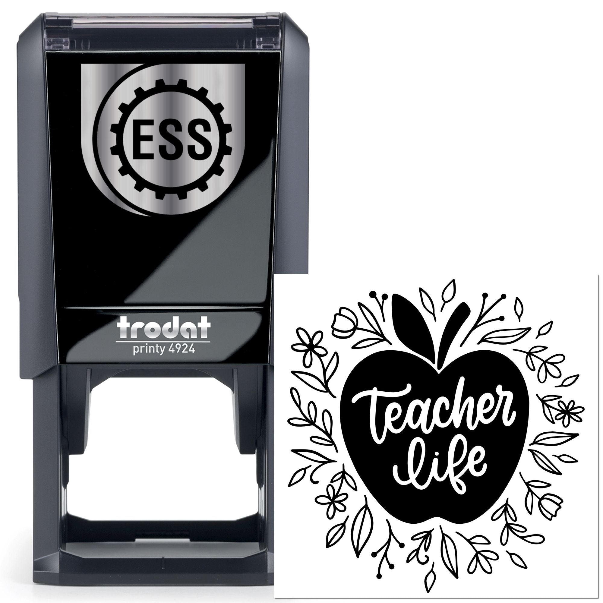 Self-Inking Teacher Life Tag Stamp