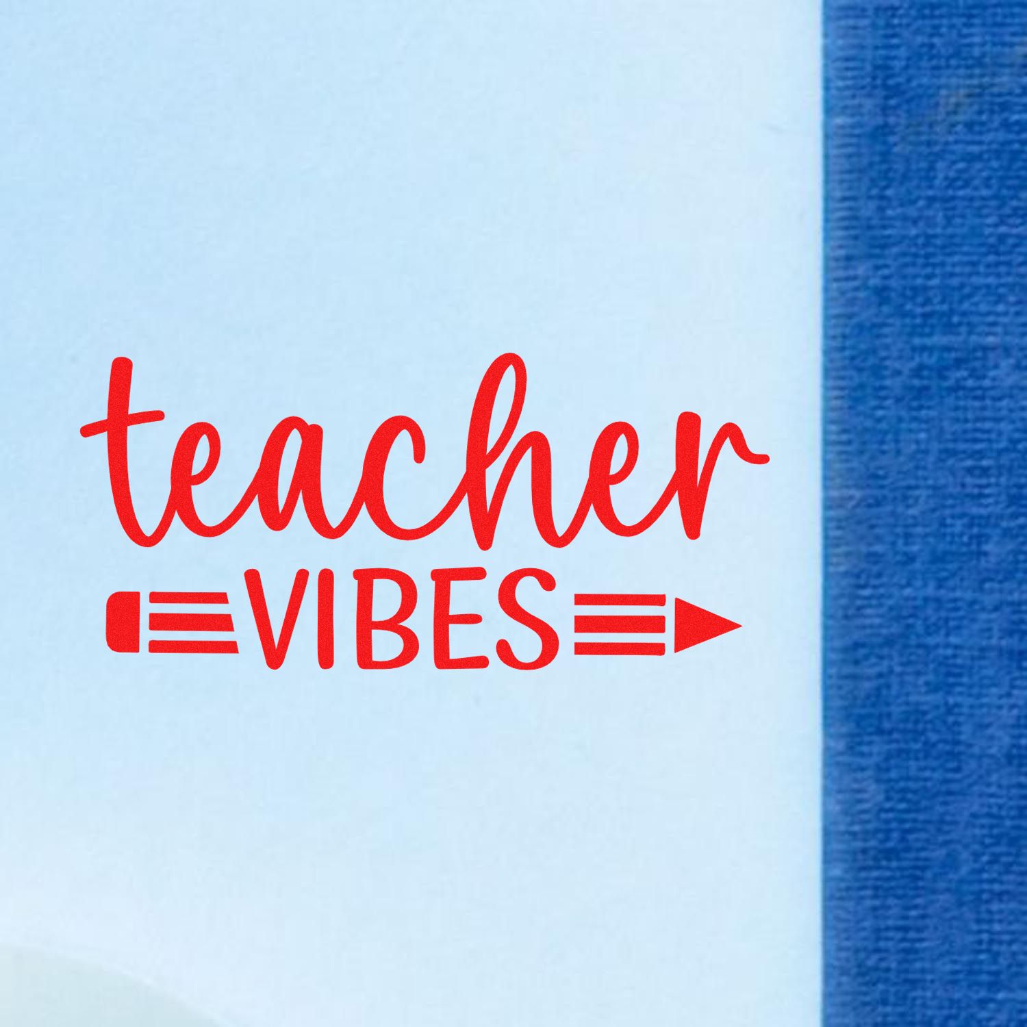 Pencils And Positivity Craft Rubber Stamp