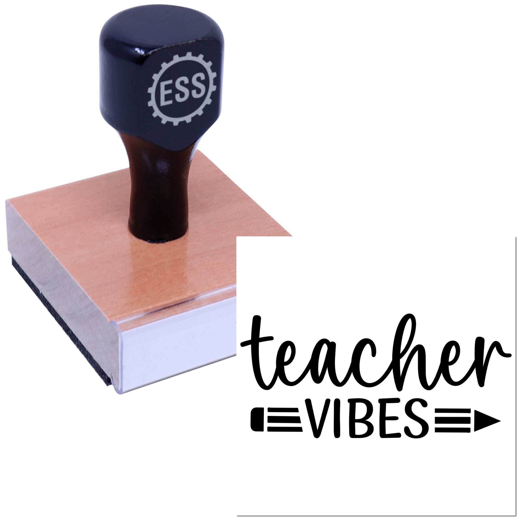 Pencils And Positivity Craft Rubber Stamp