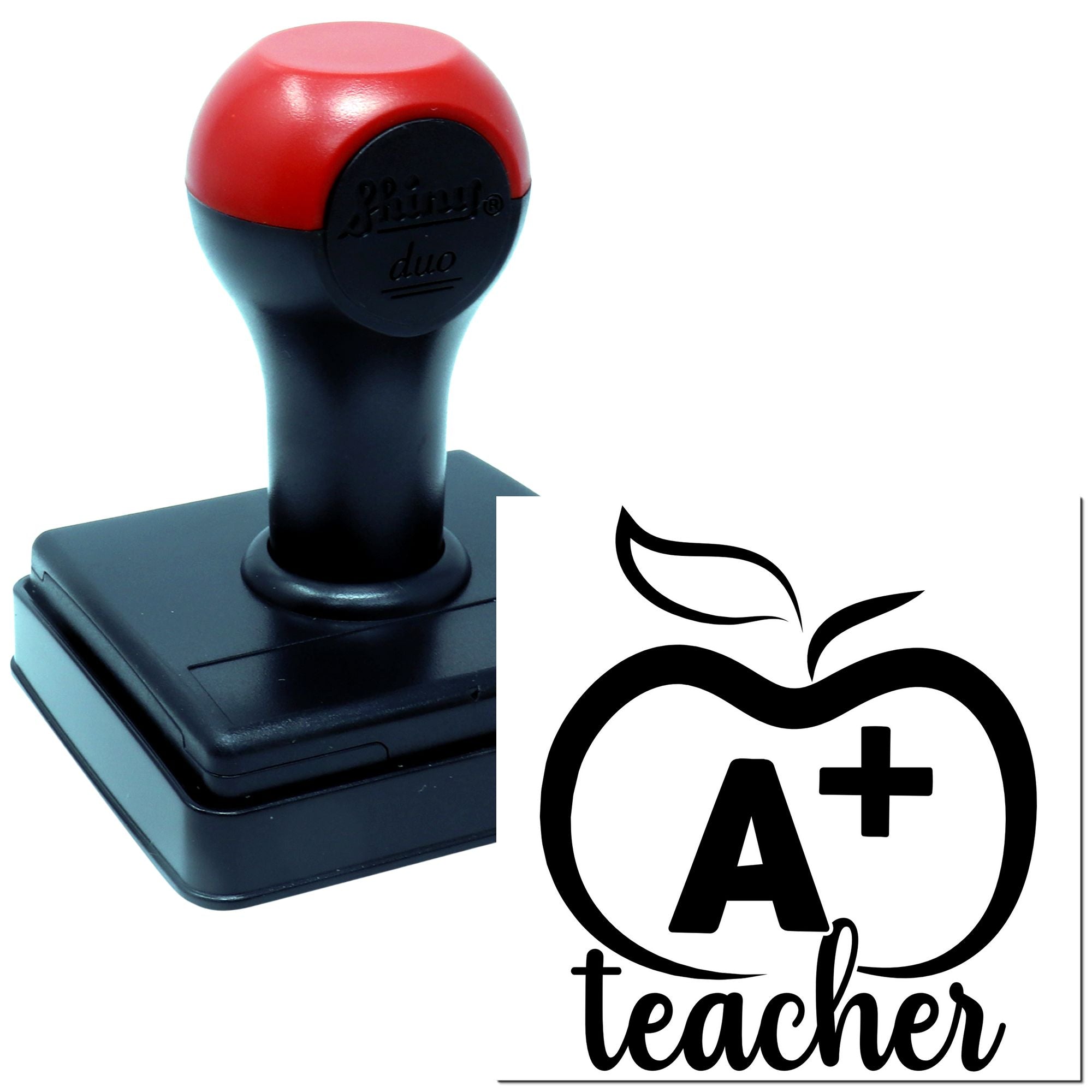Duo A+ Apple Teacher Appreciation Design Hand Stamp