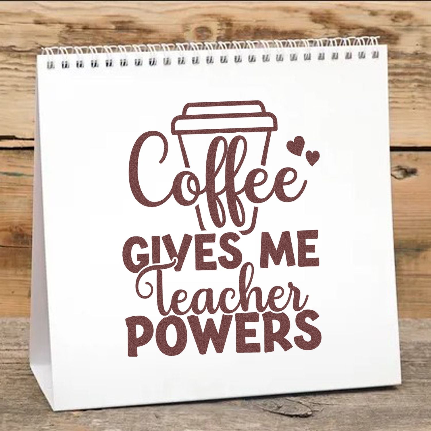 Self-Inking Teacher Powers Card Making Stamp