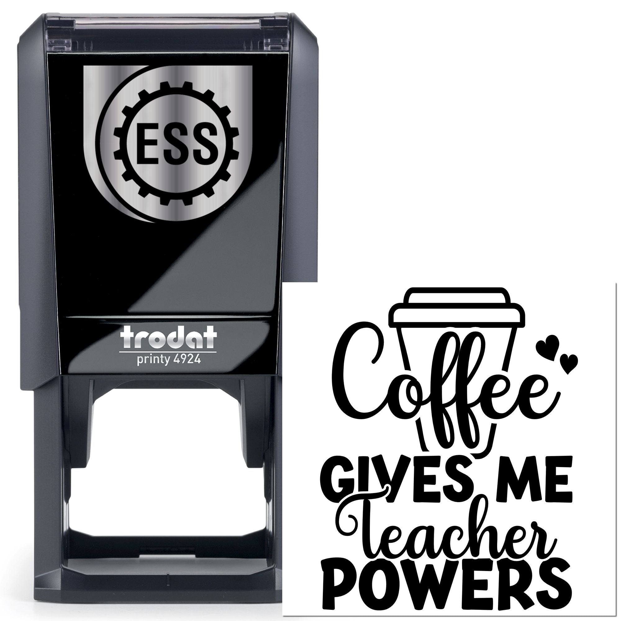 Self-Inking Teacher Powers Card Making Stamp