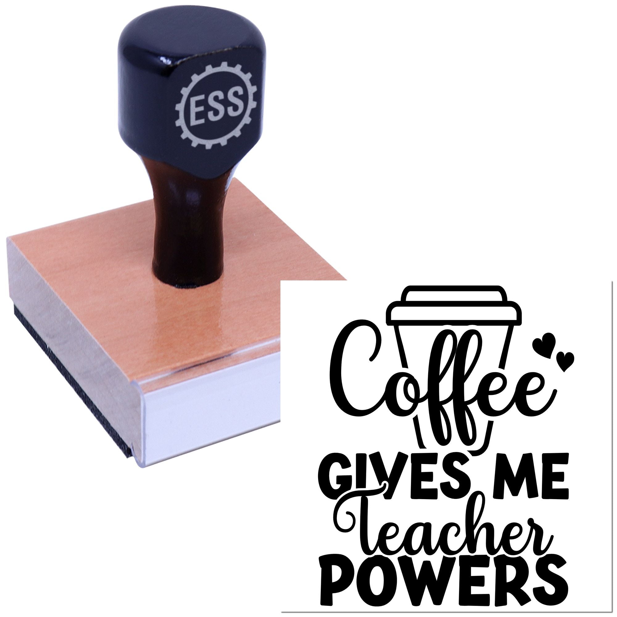 Caffeinated Teacher Fuel Paper Craft Rubber Stamp