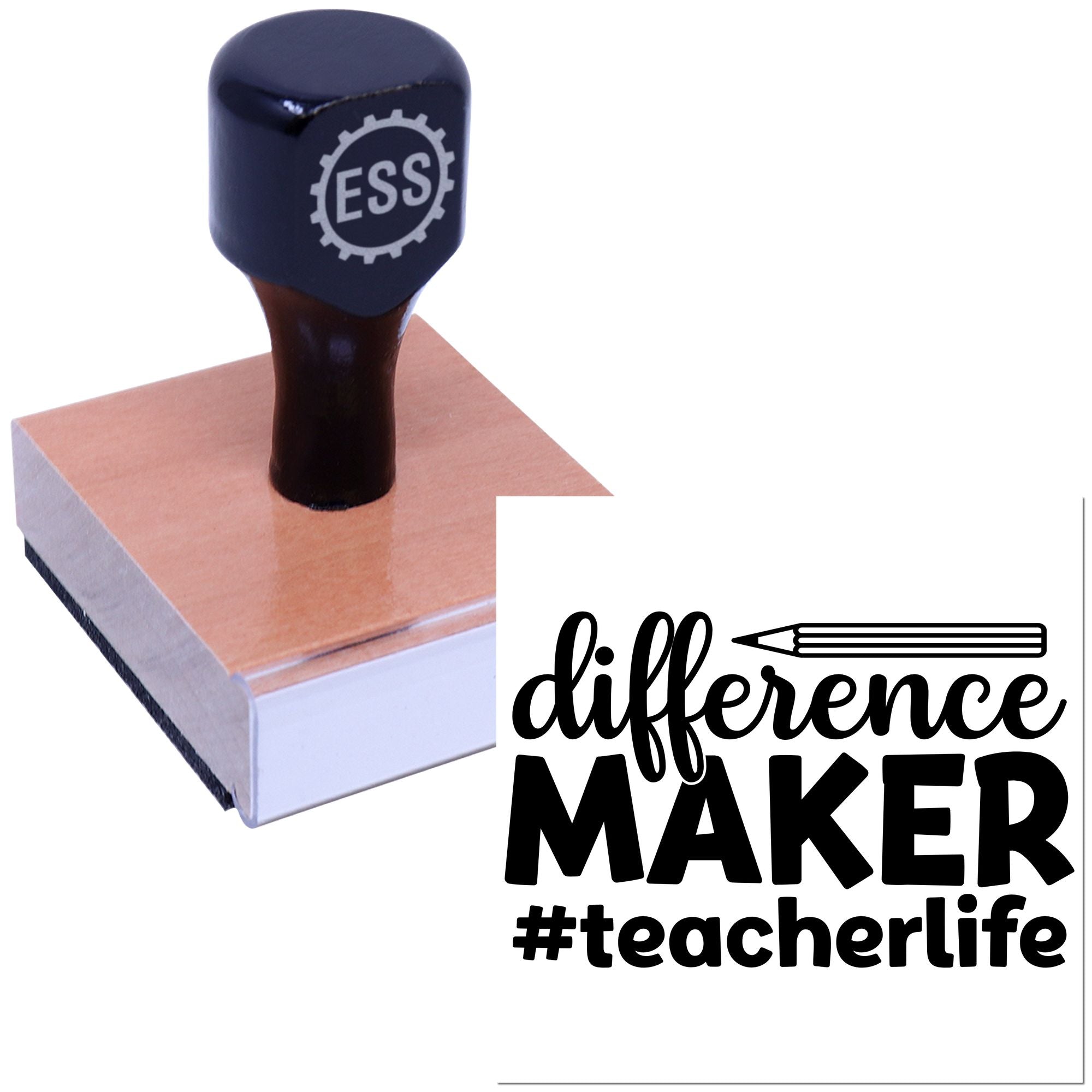 Classroom Difference Maker Handcraft Rubber Stamp