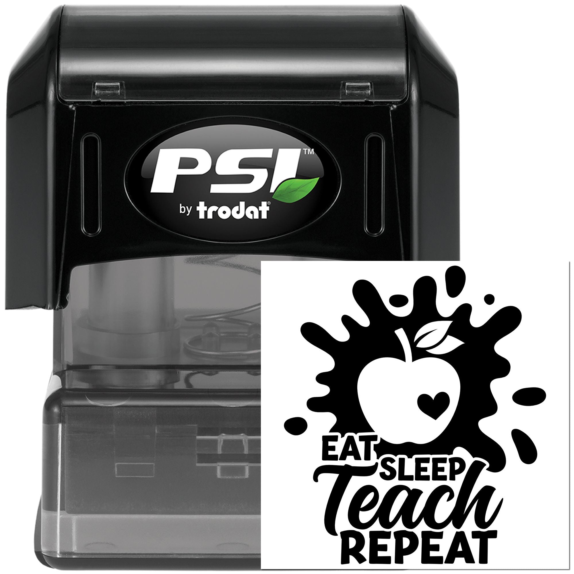 Pre-Inked Eat Sleep Teach Card Making Stamp