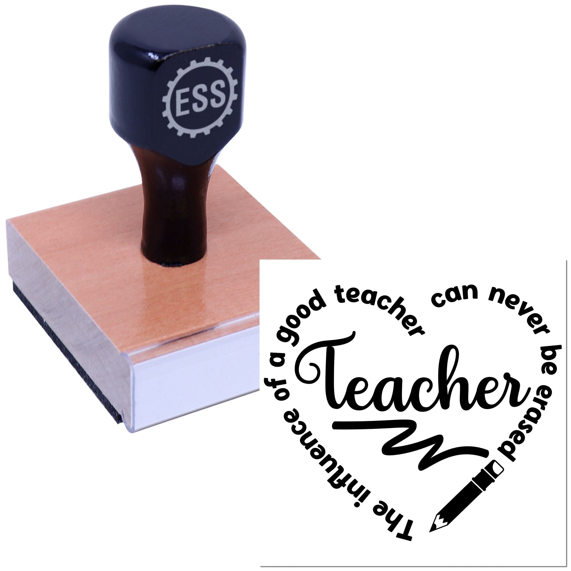 Endless Teacher Impact Paper Craft Rubber Stamp