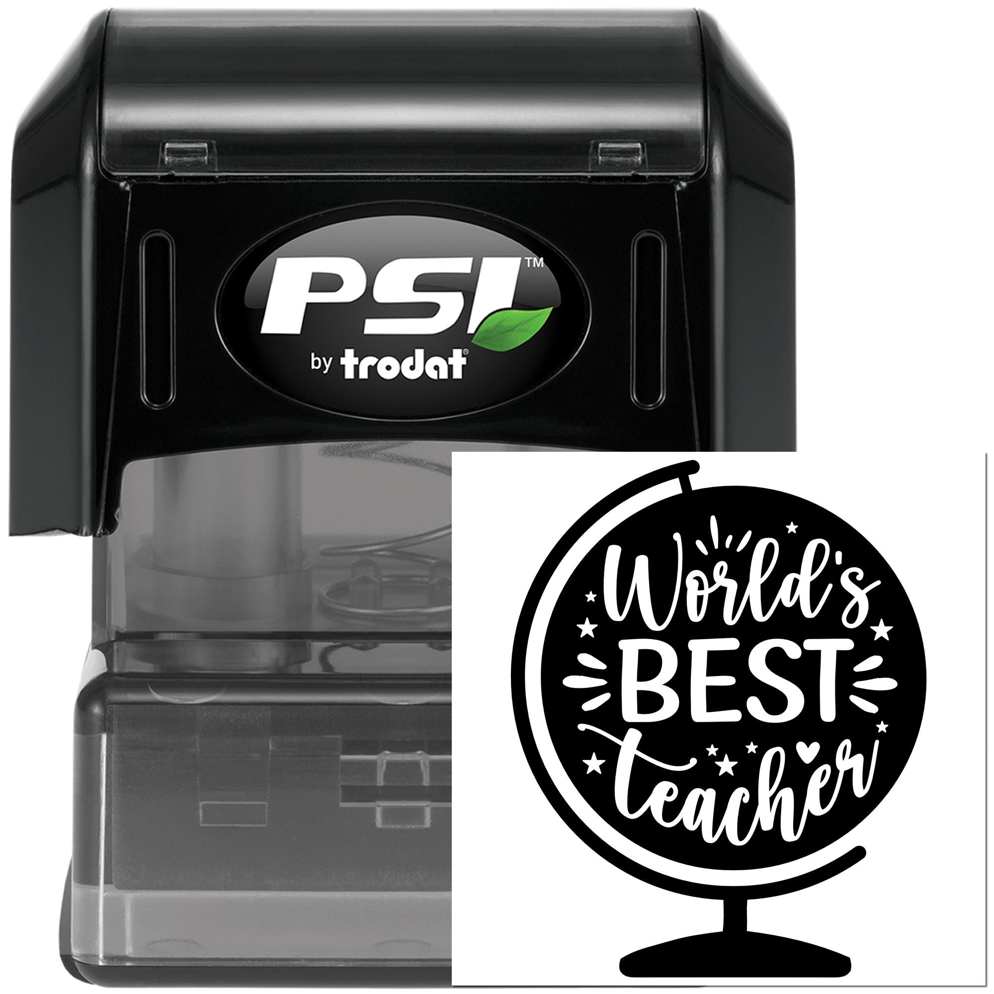 Pre-Inked World's Best Teacher Papercraft Stamp