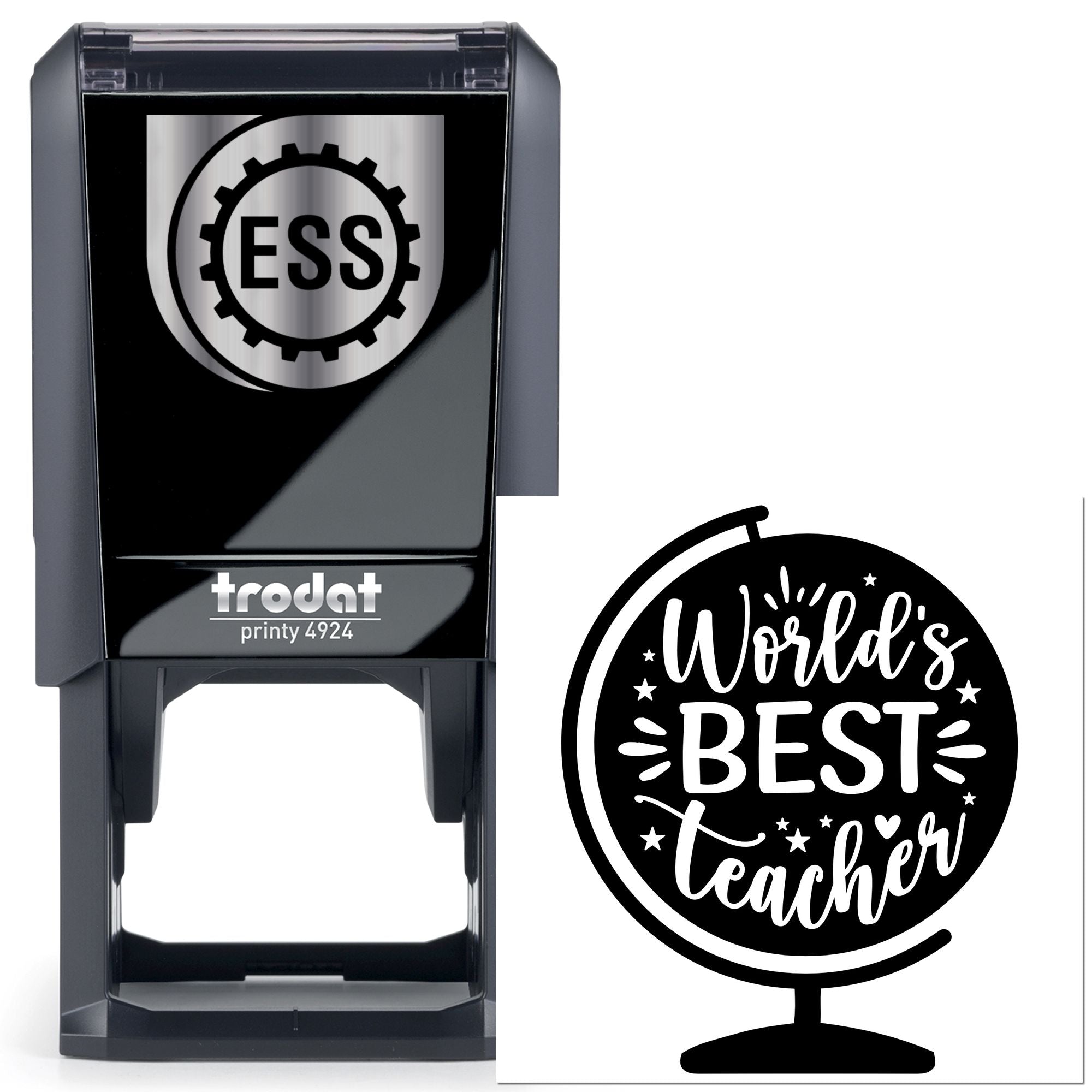 Self-Inking Best Teacher Cardmaking Stamp