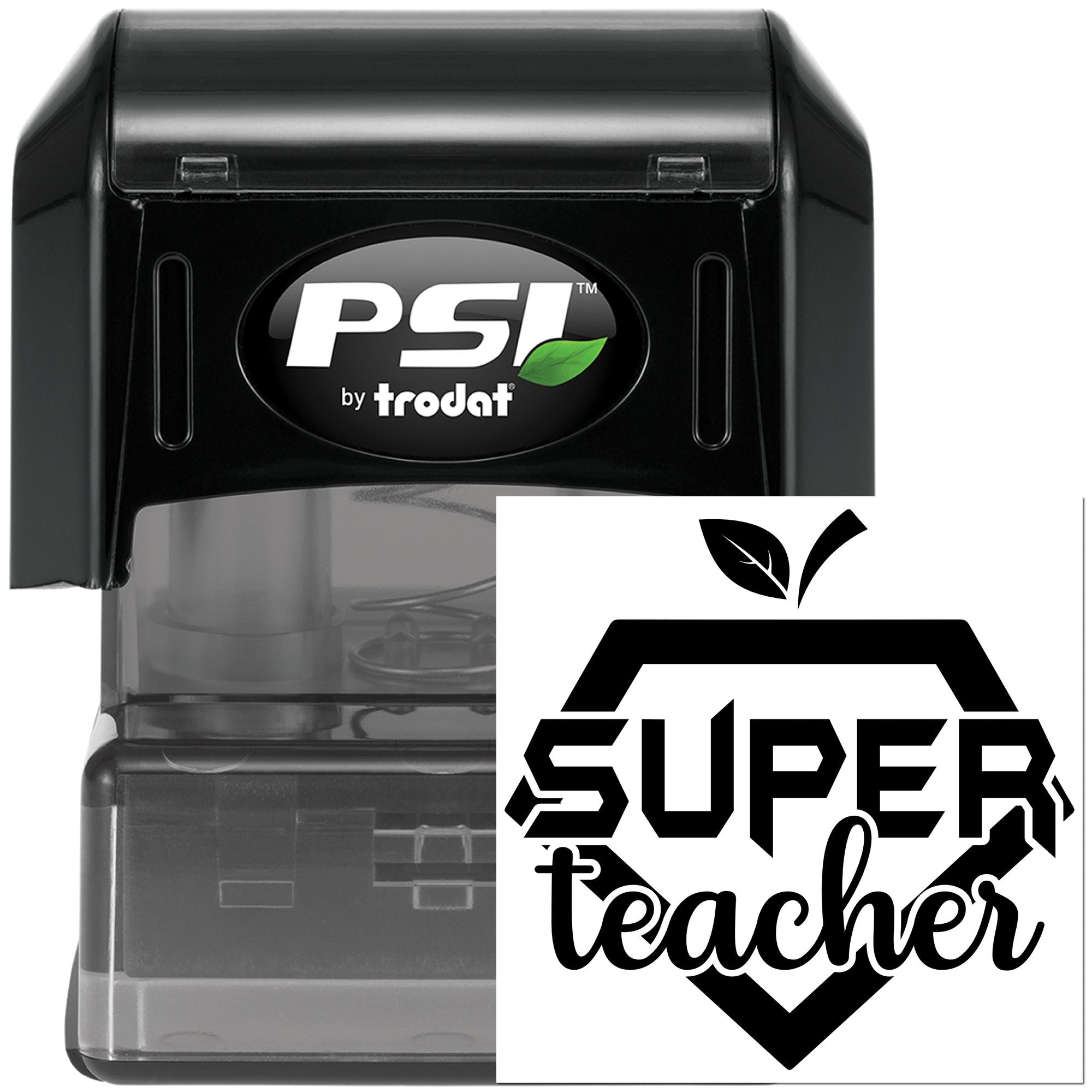 Pre-Inked Super Teacher Badge Mini Card Stamp