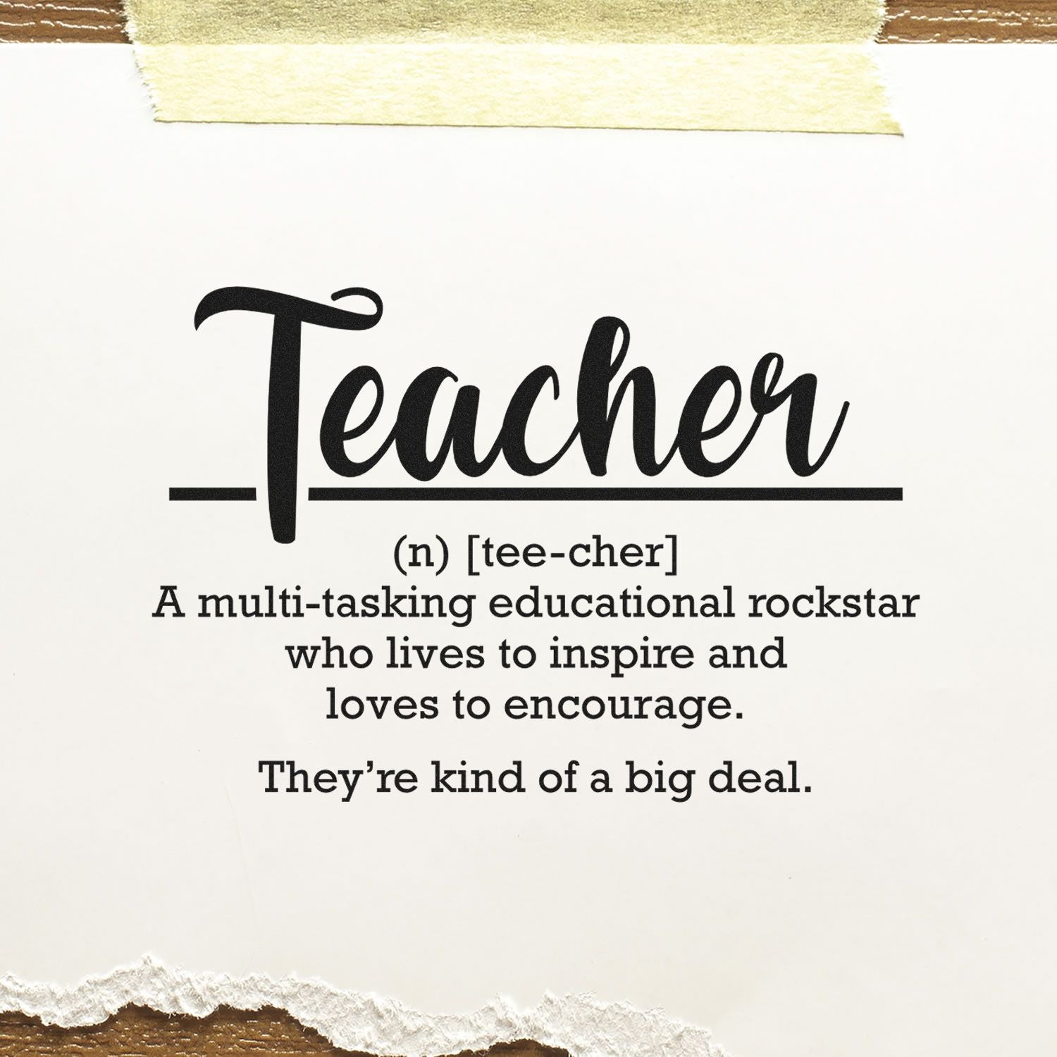 Duo Multi-Tasking Educational Rockstar Who Inspires Hand Stamp