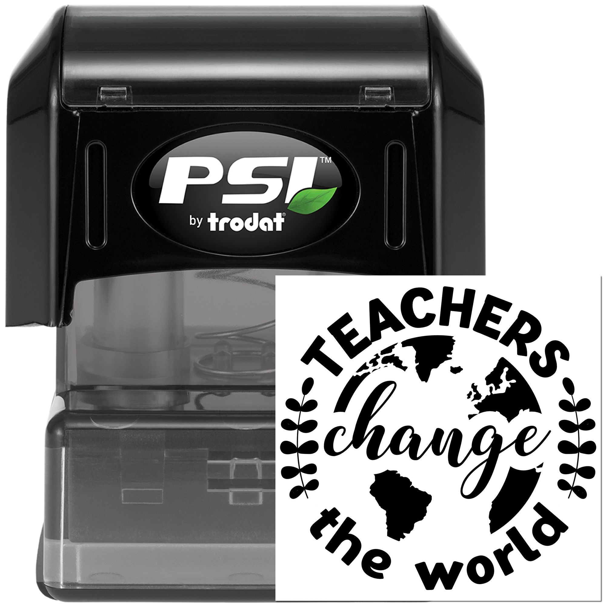 Pre-Inked Teachers Change World Scrapbook Stamp