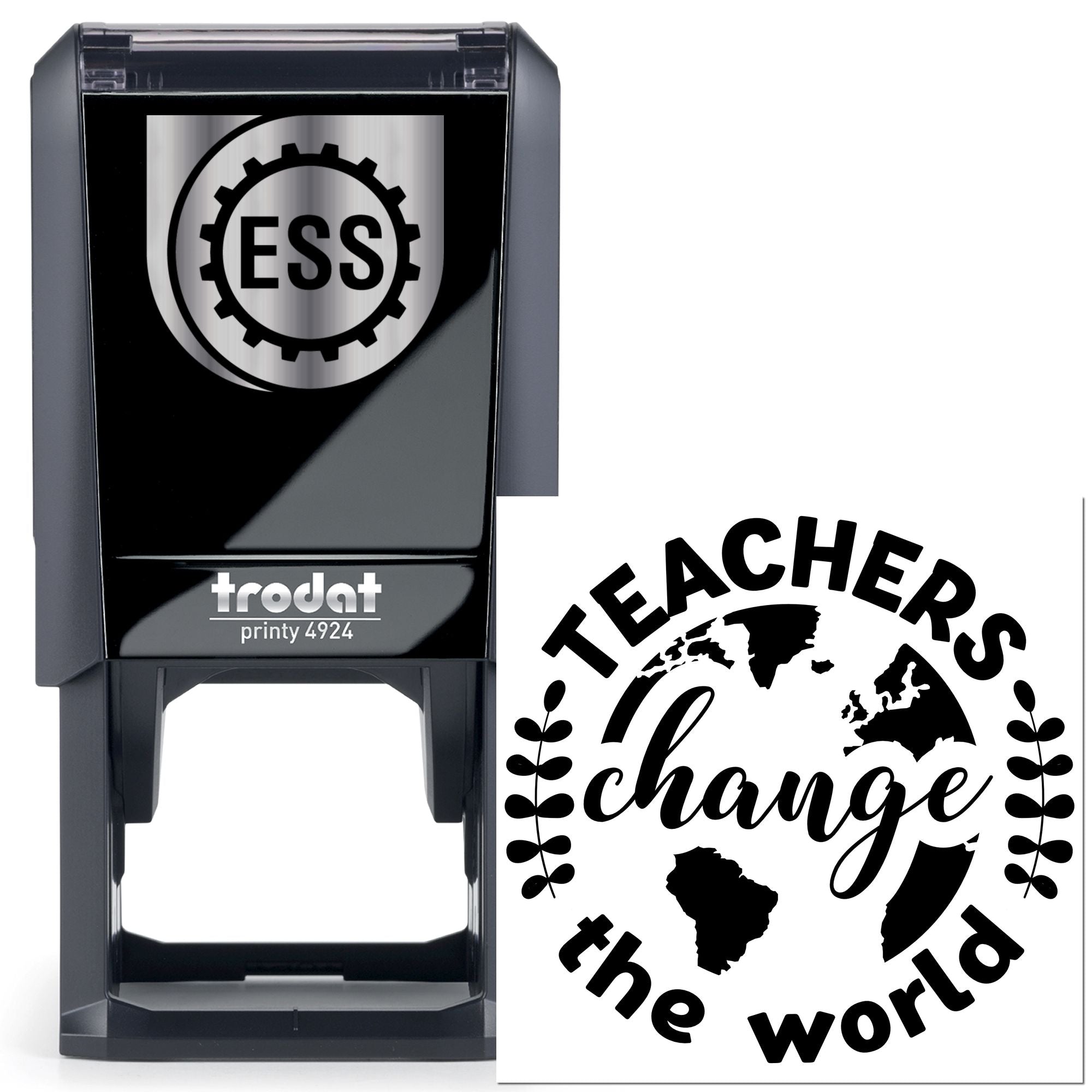 Self-Inking World Change Crafting Stamp