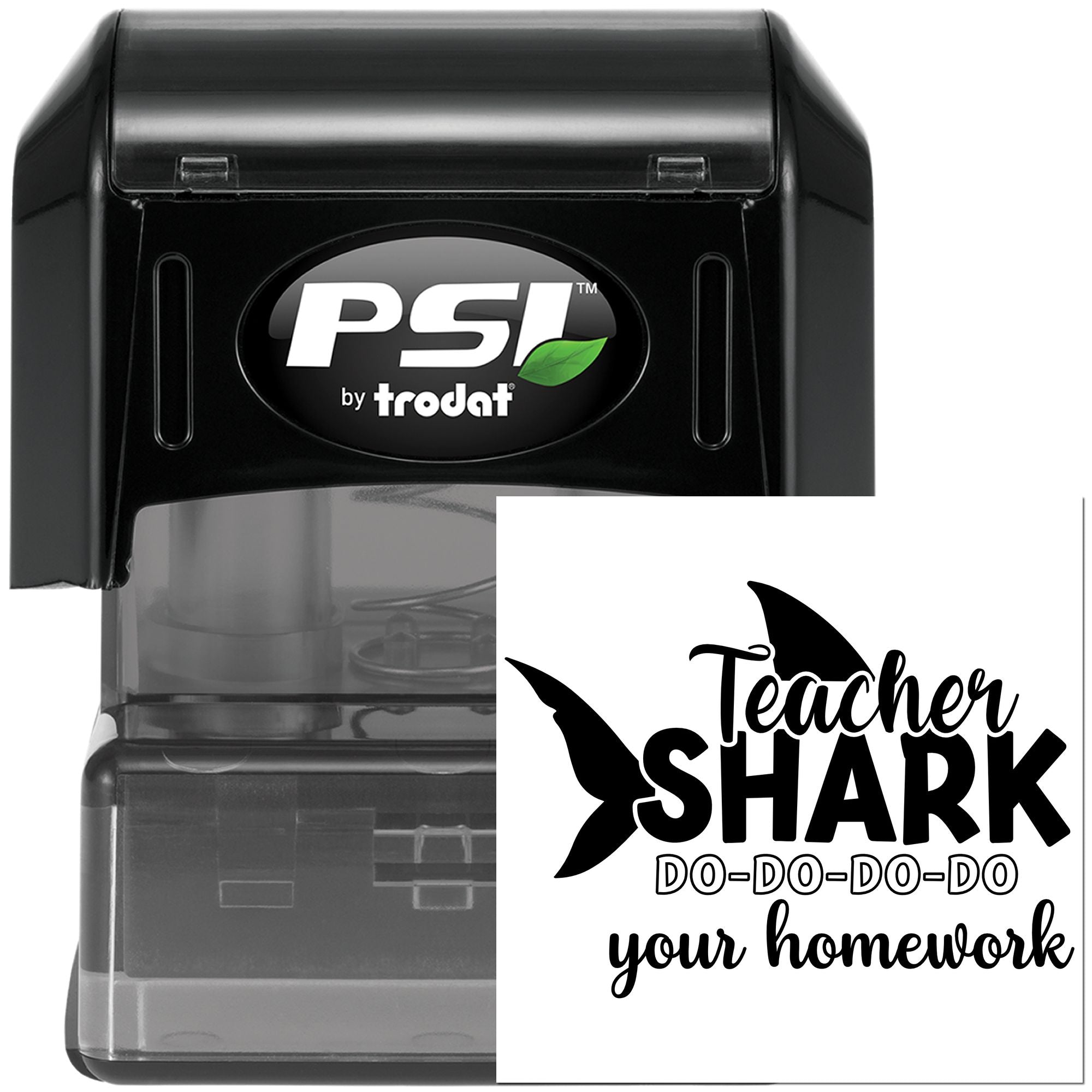 Pre-Inked Teacher Shark Anthem Card Stamp