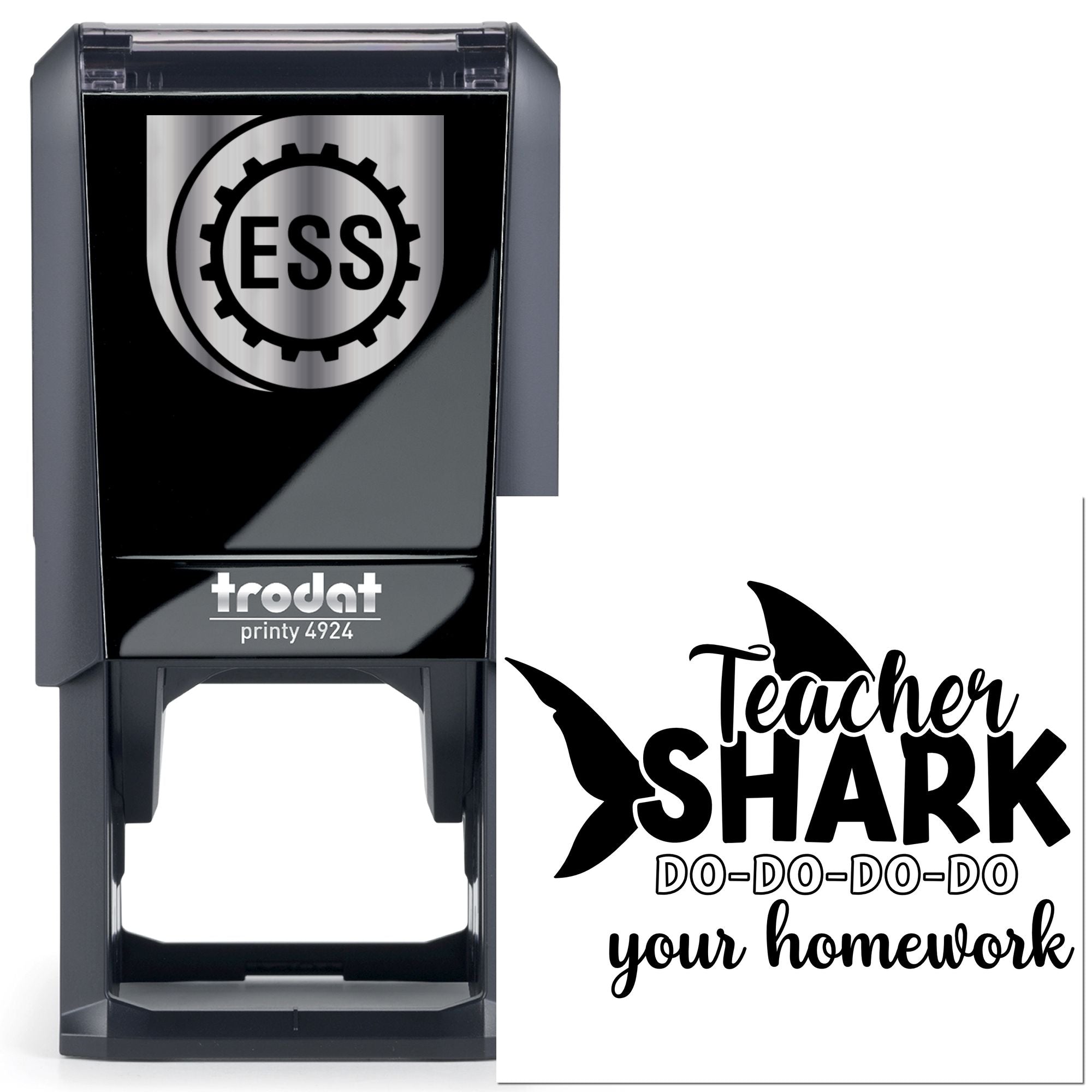 Self-Inking Teacher Shark Paper Craft Stamp