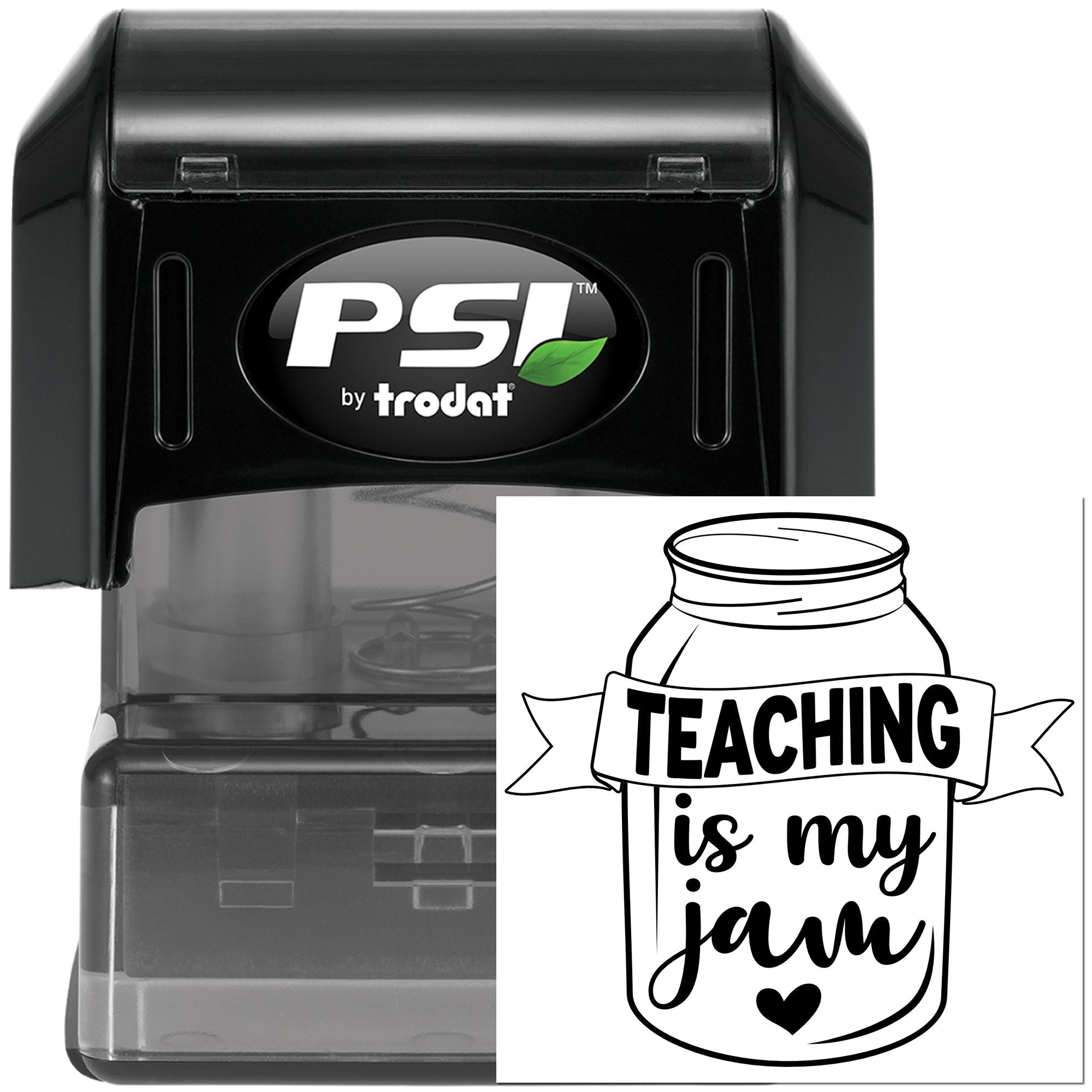 Pre-Inked Teaching Jam Jar Paper Craft Stamp