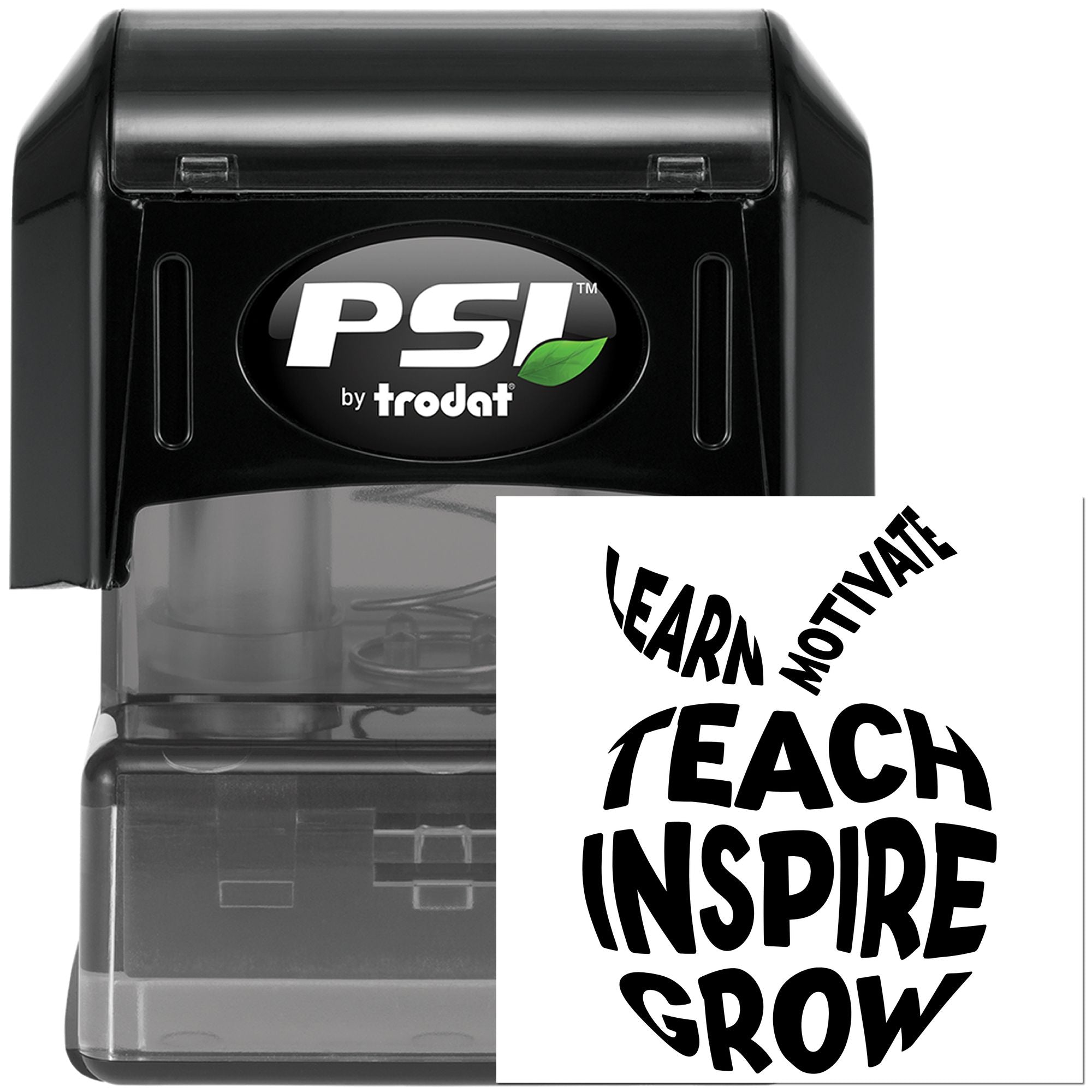 Pre-Inked Teach Inspire Grow Papercraft Stamp