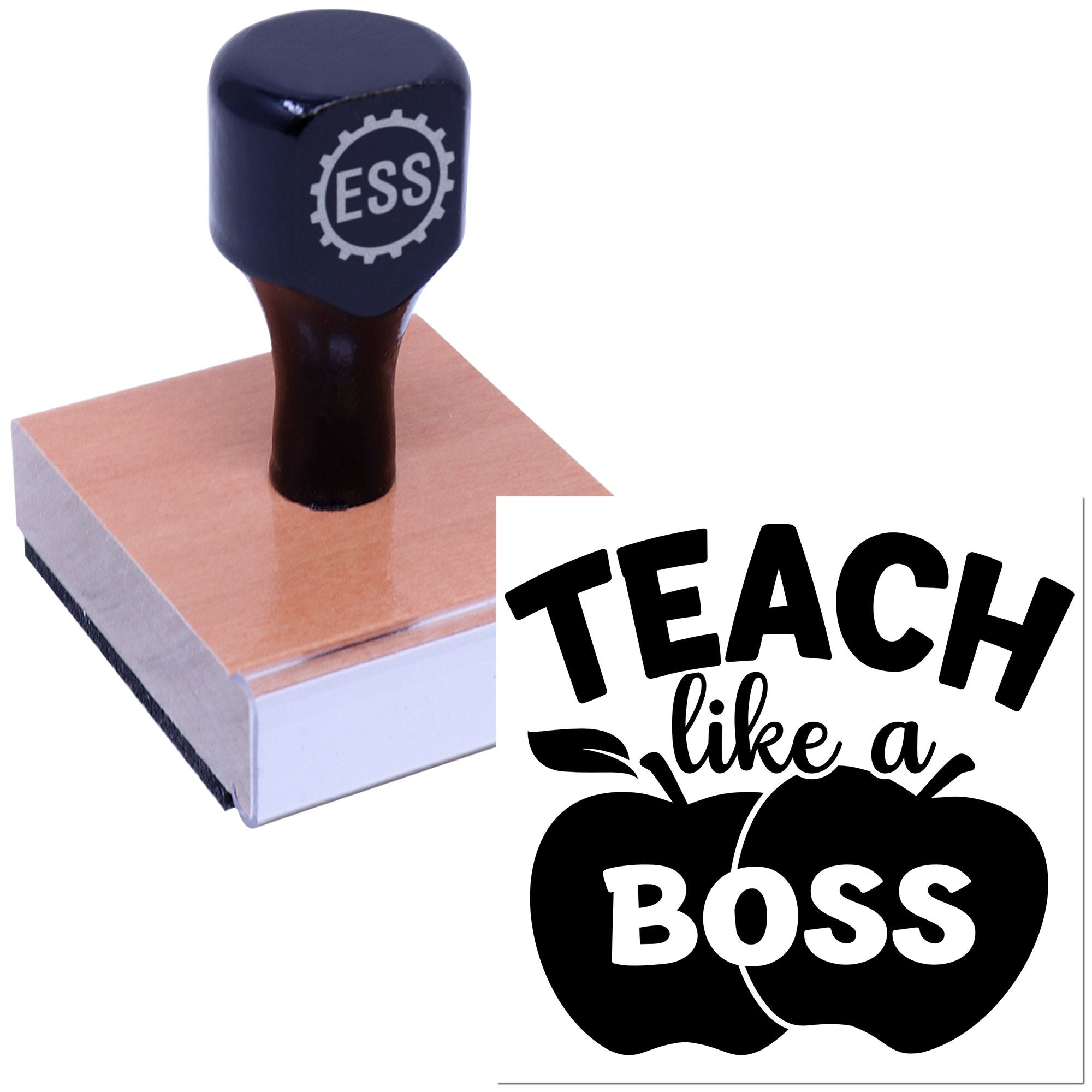 Apple Classroom Commander Paper Goods Rubber Stamp
