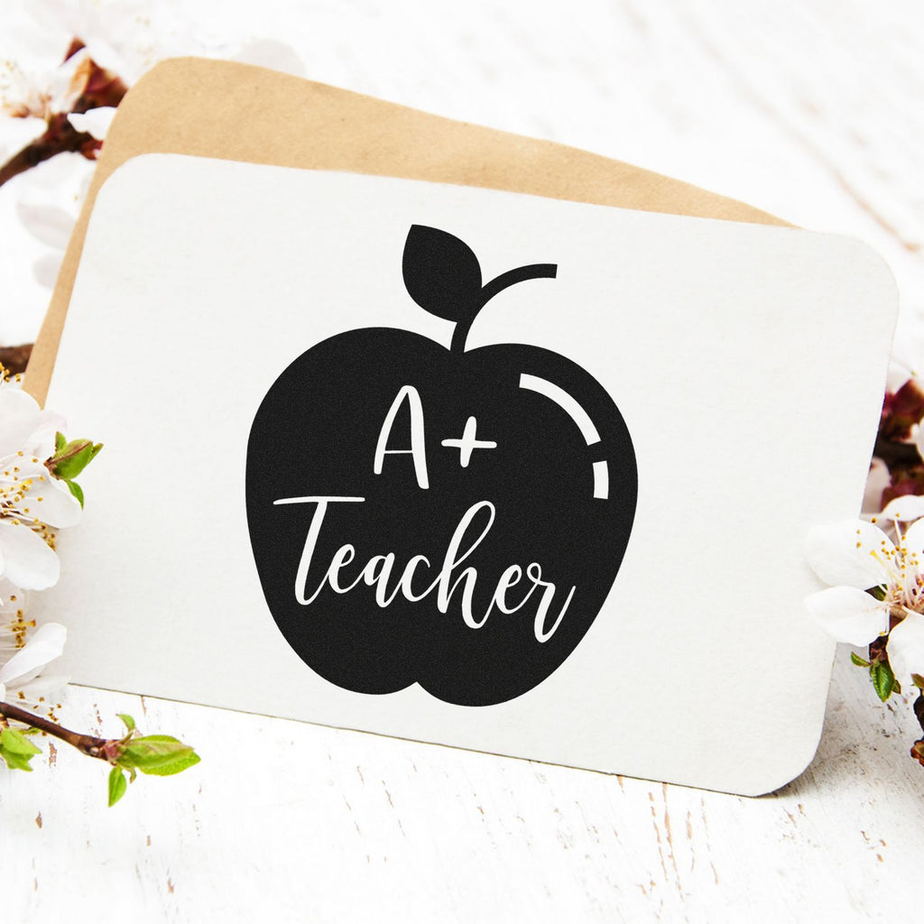 Pre-Inked A+ Stamp Teacher Journaling Stamp for Elementary and Homeschool