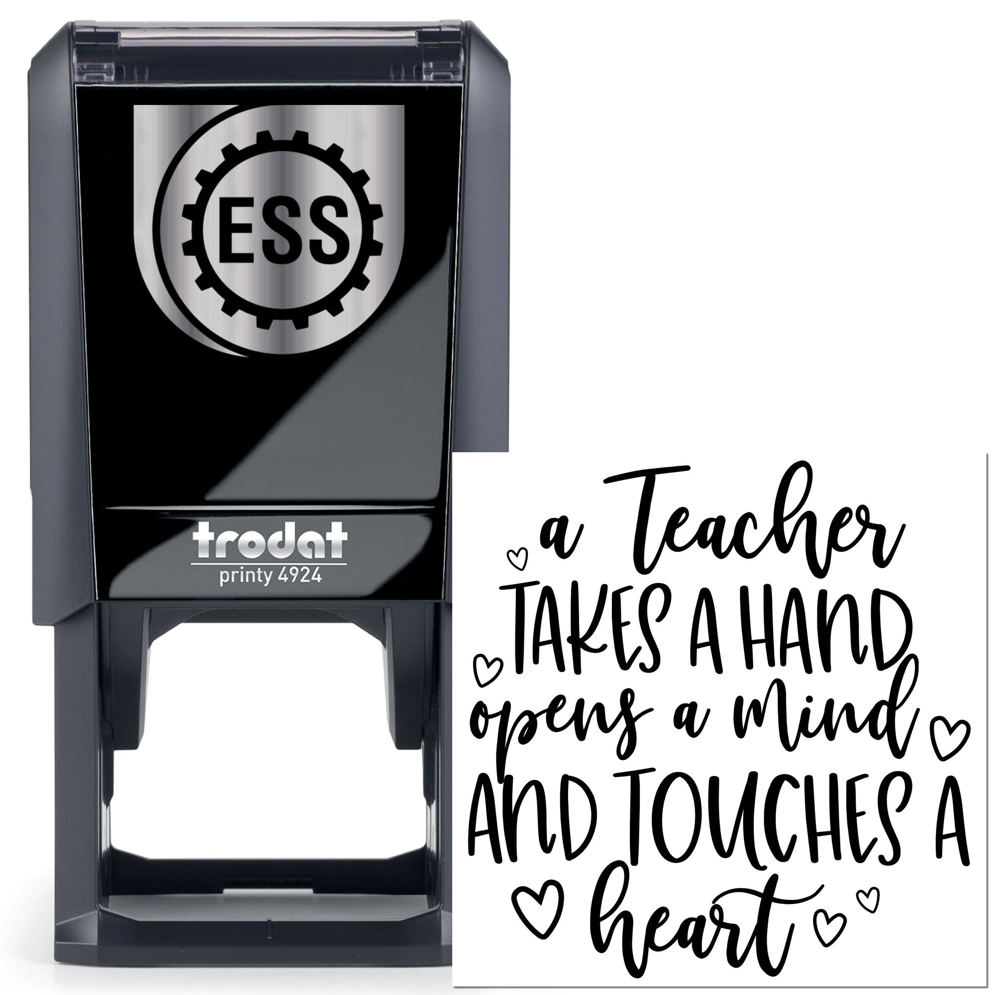 Self-Inking Heartfelt Message Note Card Stamp