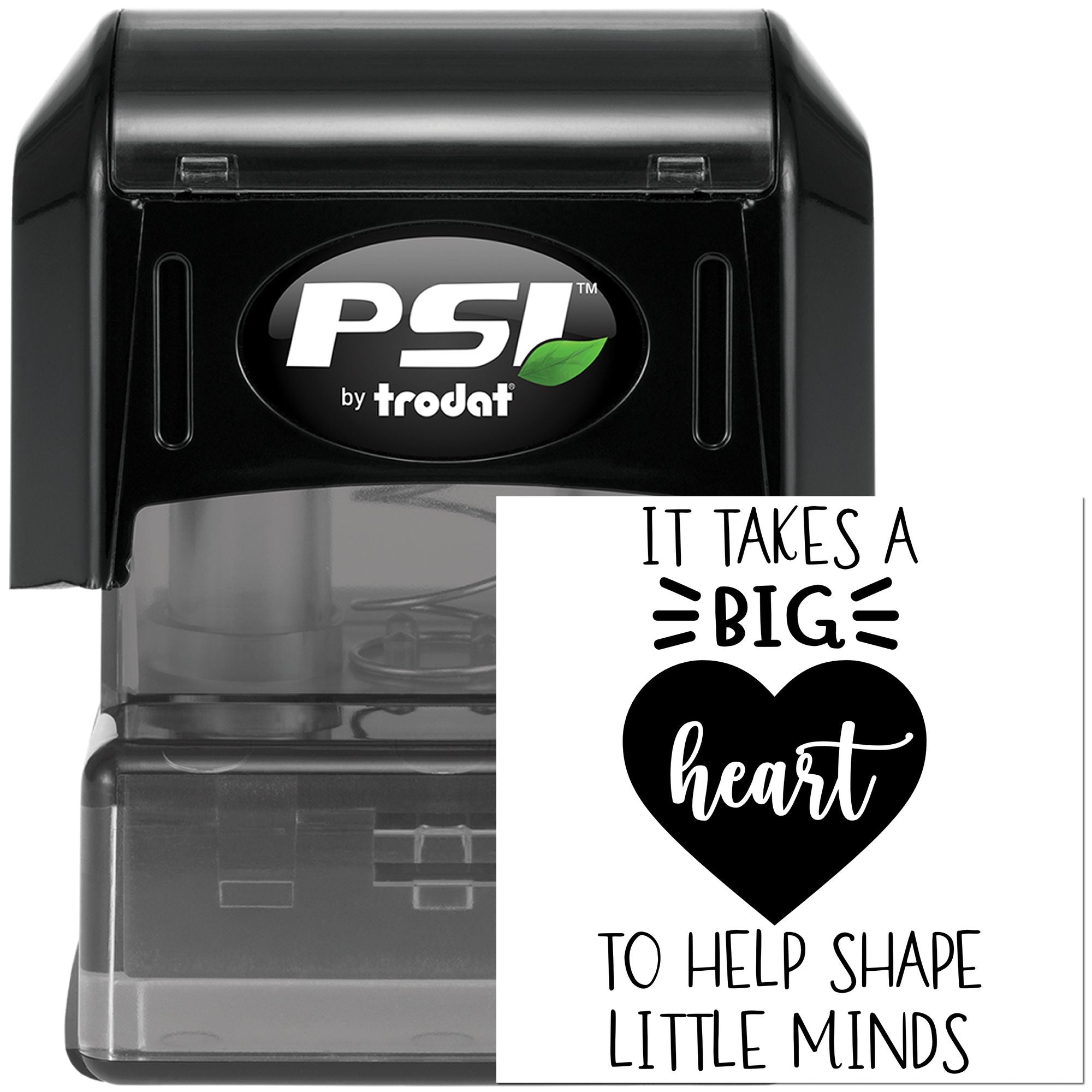 Pre-Inked Big Hearted Education Mini Card Stamp