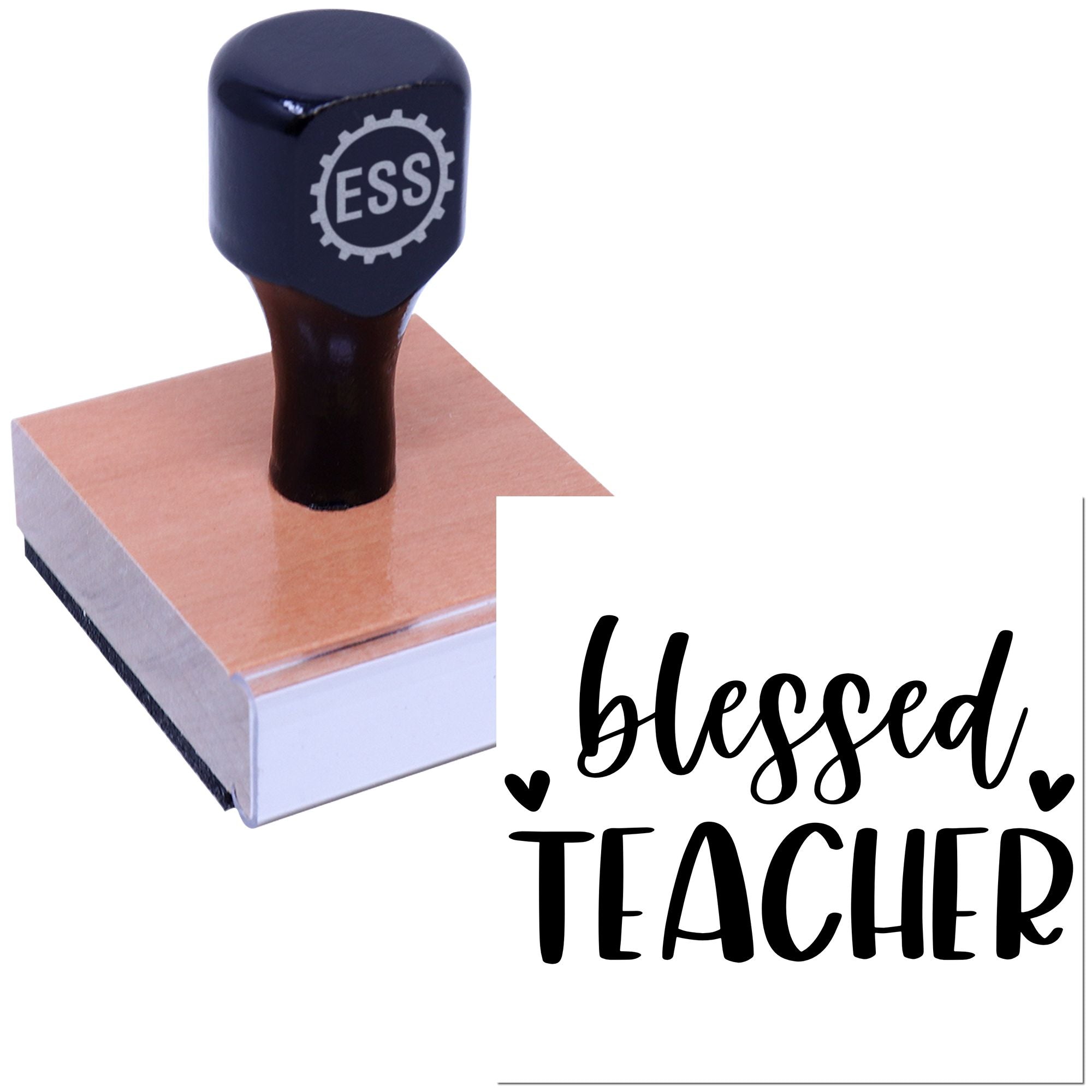 Blessed Teacher Life Party Favor Rubber Stamp