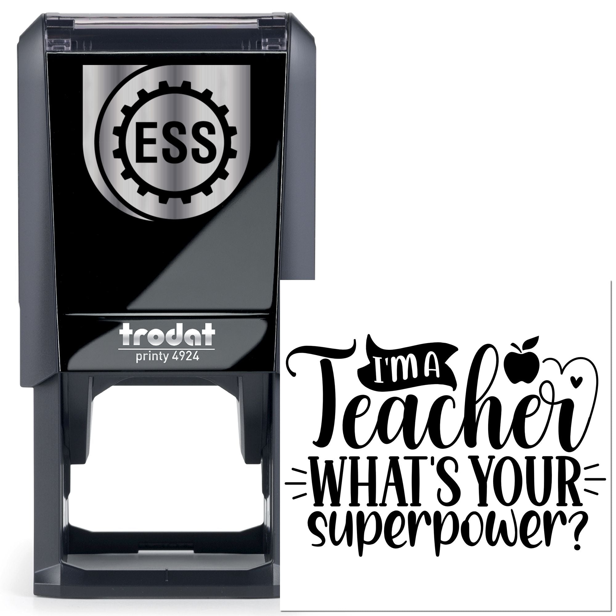 Self-Inking Teacher Power Party Favor Stamp