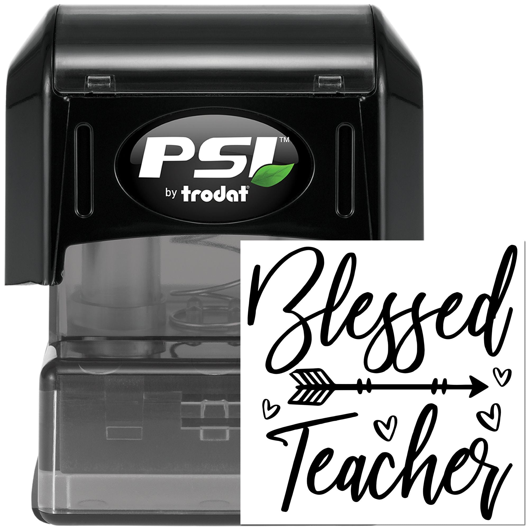 Pre-Inked Blessed Teacher Love Place Card Stamp