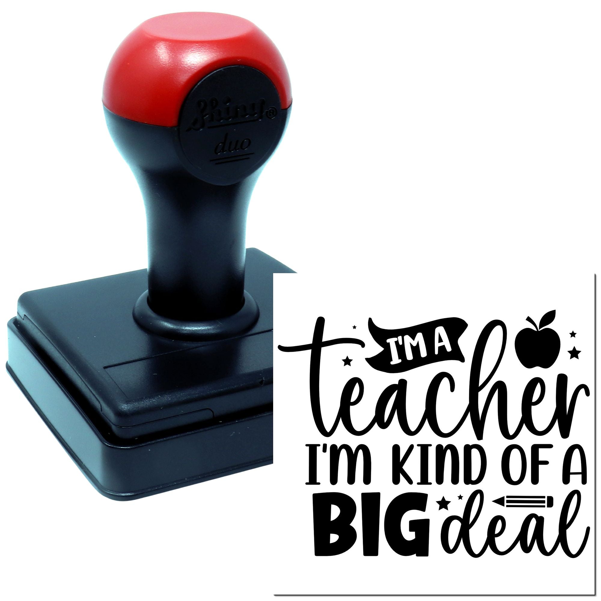Duo Playful Teacher Big Deal Signage Hand Stamp