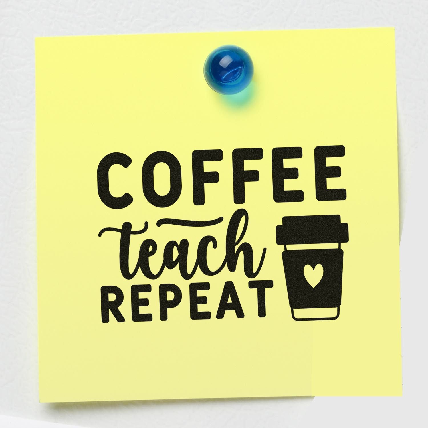 Caffeinated Teaching Cycle Papercraft Rubber Stamp