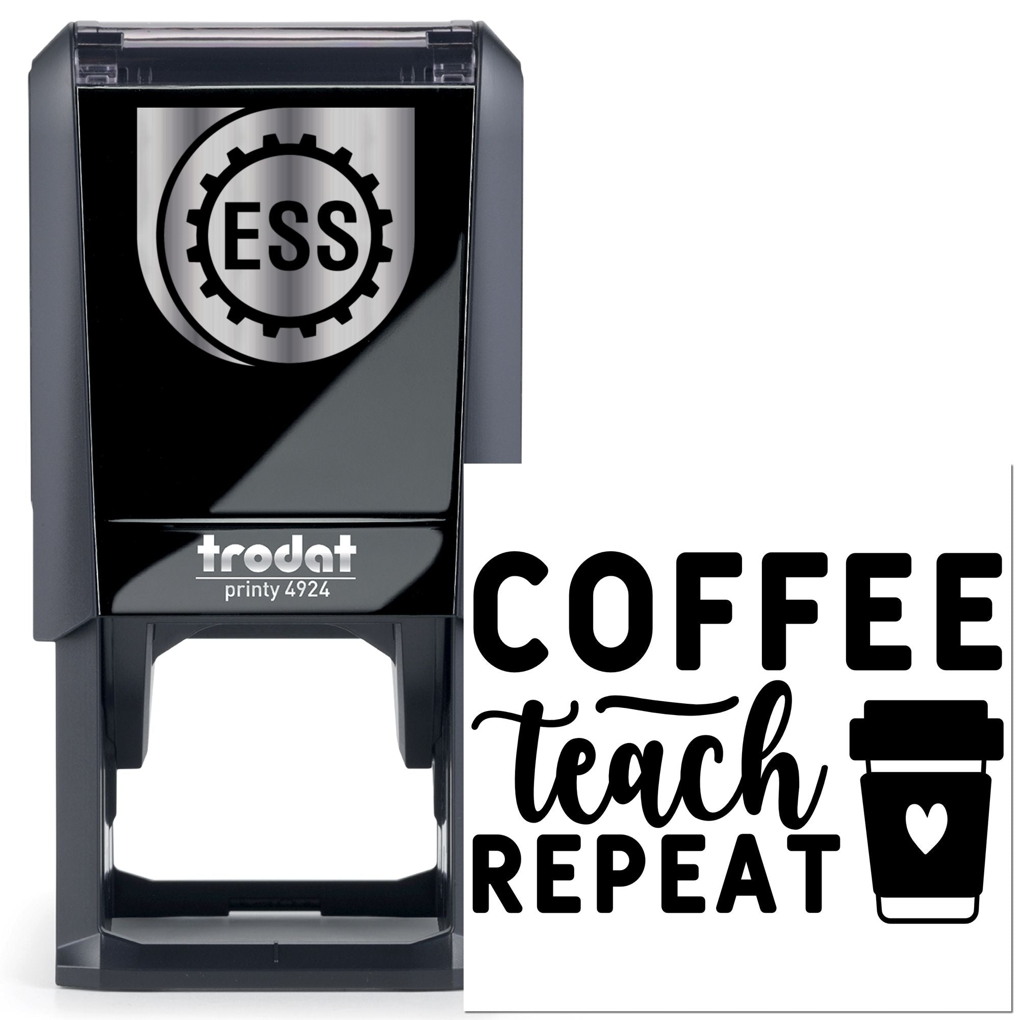 Self-Inking Coffee Repeat Handcraft Stamp