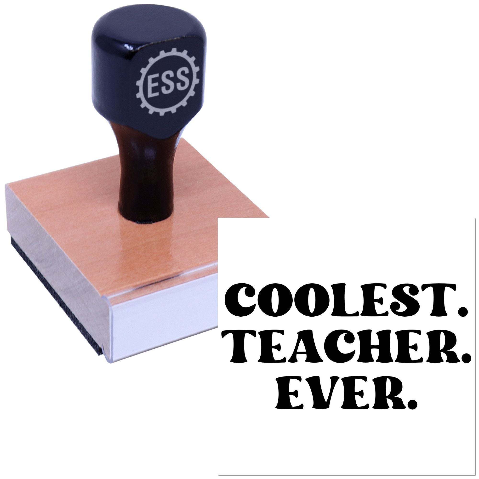 Rad Teacher Award Paper Craft Rubber Stamp