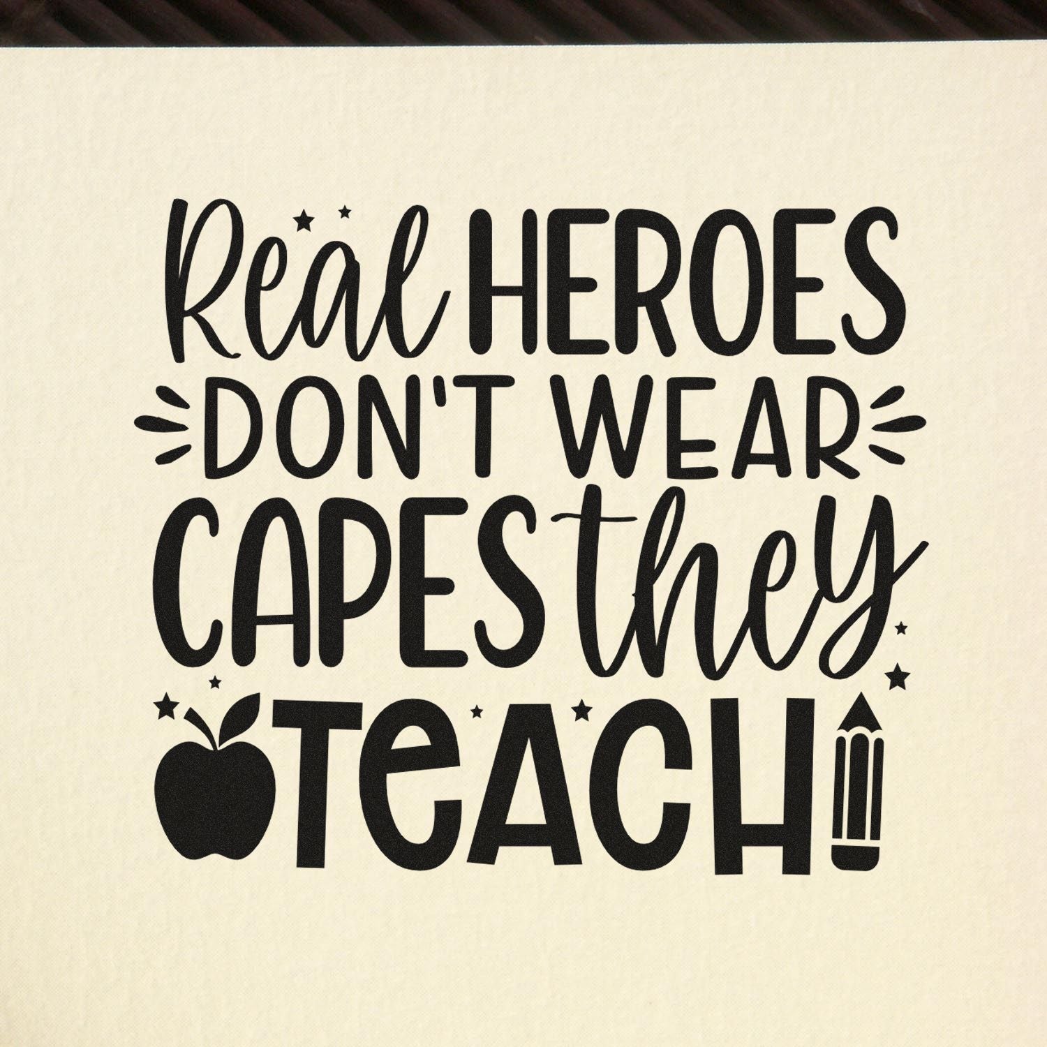 Capeless Classroom Champions Journaling Rubber Stamp