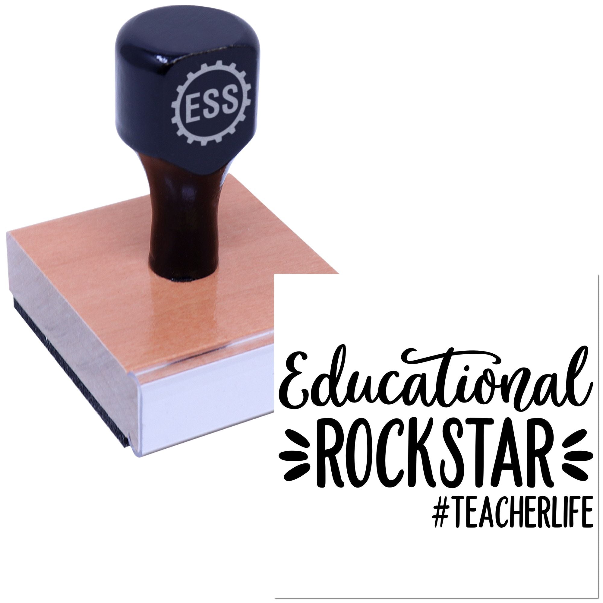 Classroom Rockstar Vibes Postcard Rubber Stamp