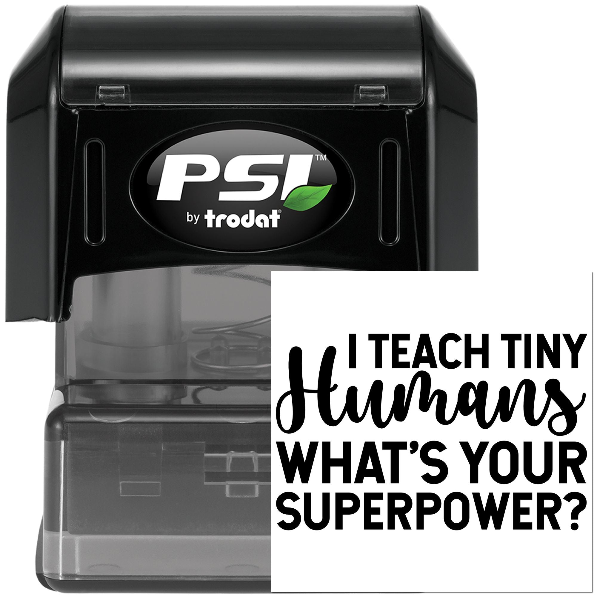 Pre-Inked Teach Tiny Humans Mini Card Stamp