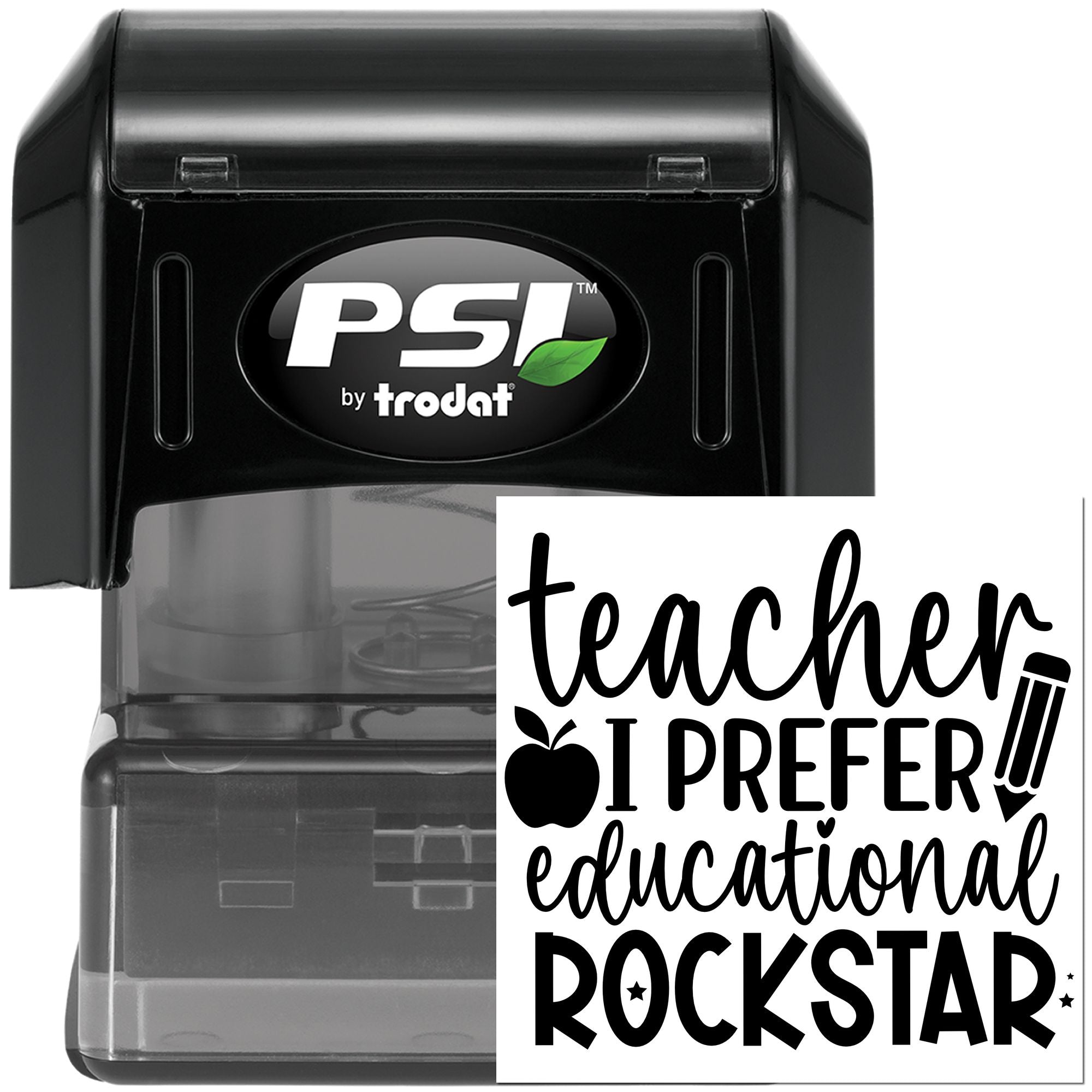 Pre-Inked Educational Rockstar Teacher Postcard Stamp