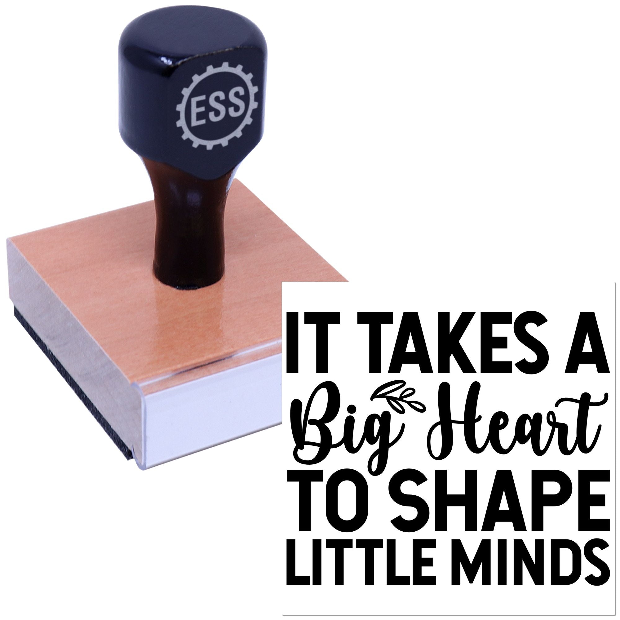 Heart Shapes Minds Party Favor Rubber Stamp