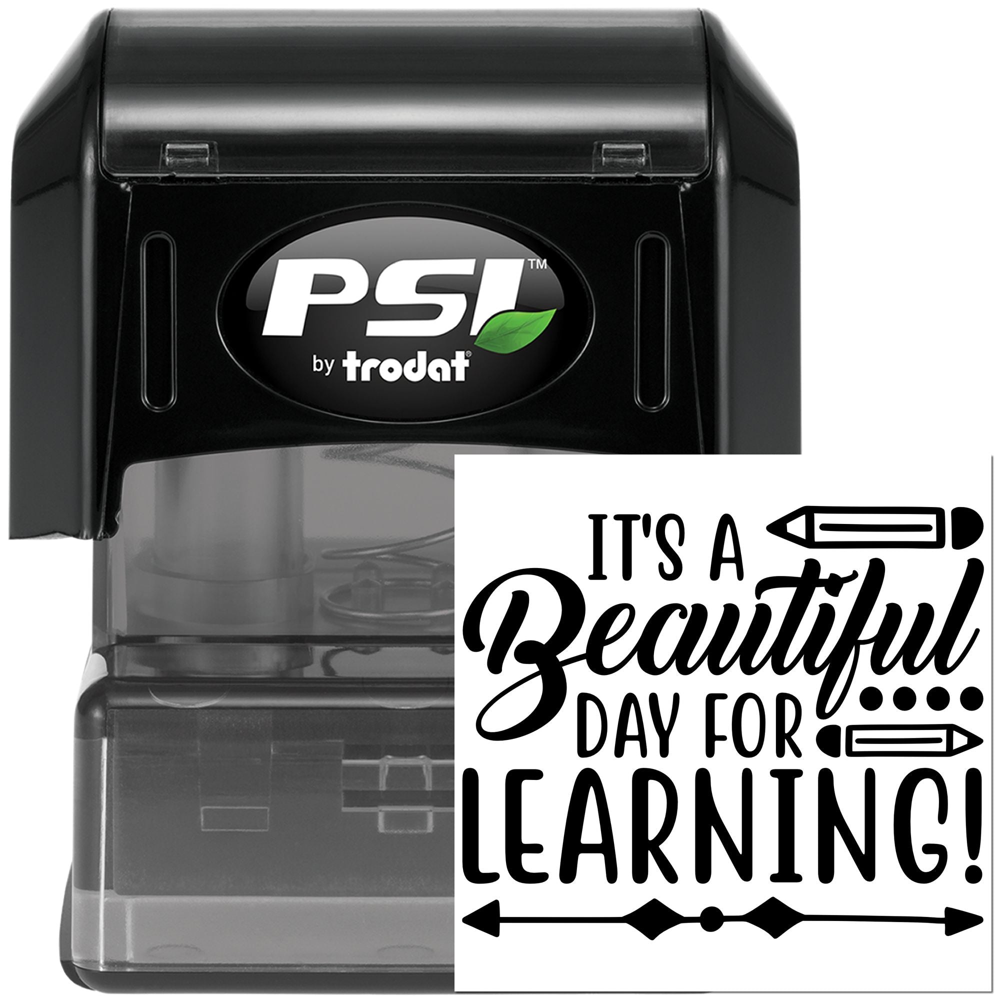 Pre-Inked Beautiful Day Learning Favor Tag Stamp