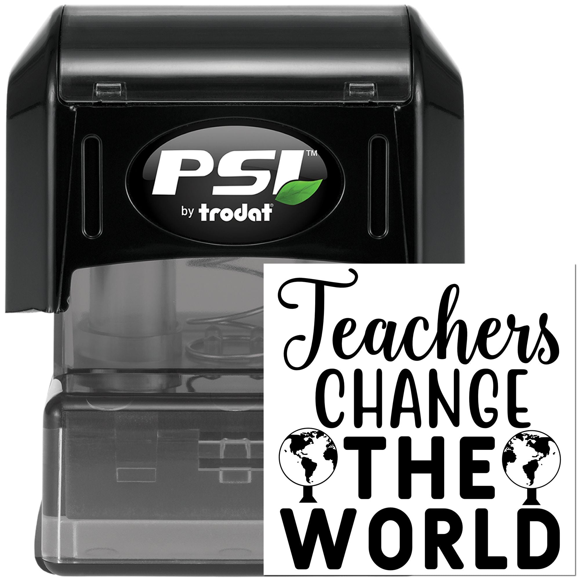 Pre-Inked Teachers Change World Greeting Card Stamp