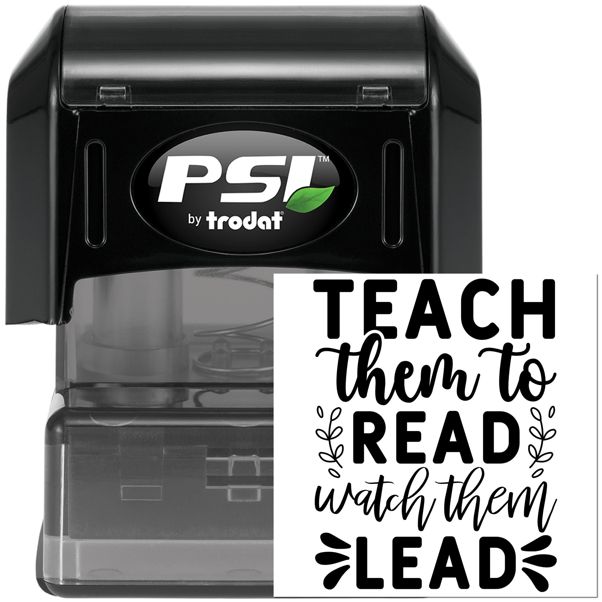 Pre-Inked Teach Read Lead Place Card Stamp