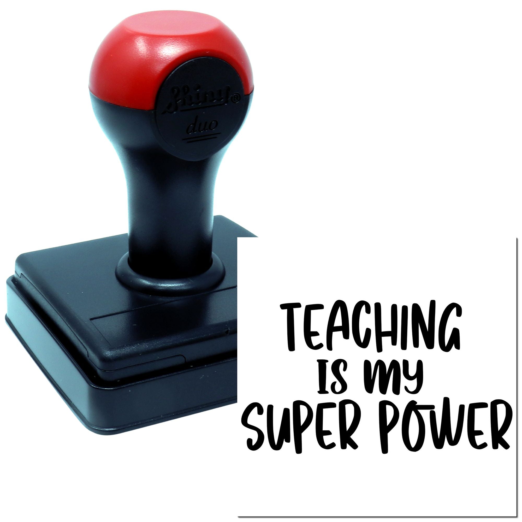 Duo Educator's Superpower Inspires Young Minds Hand Stamp