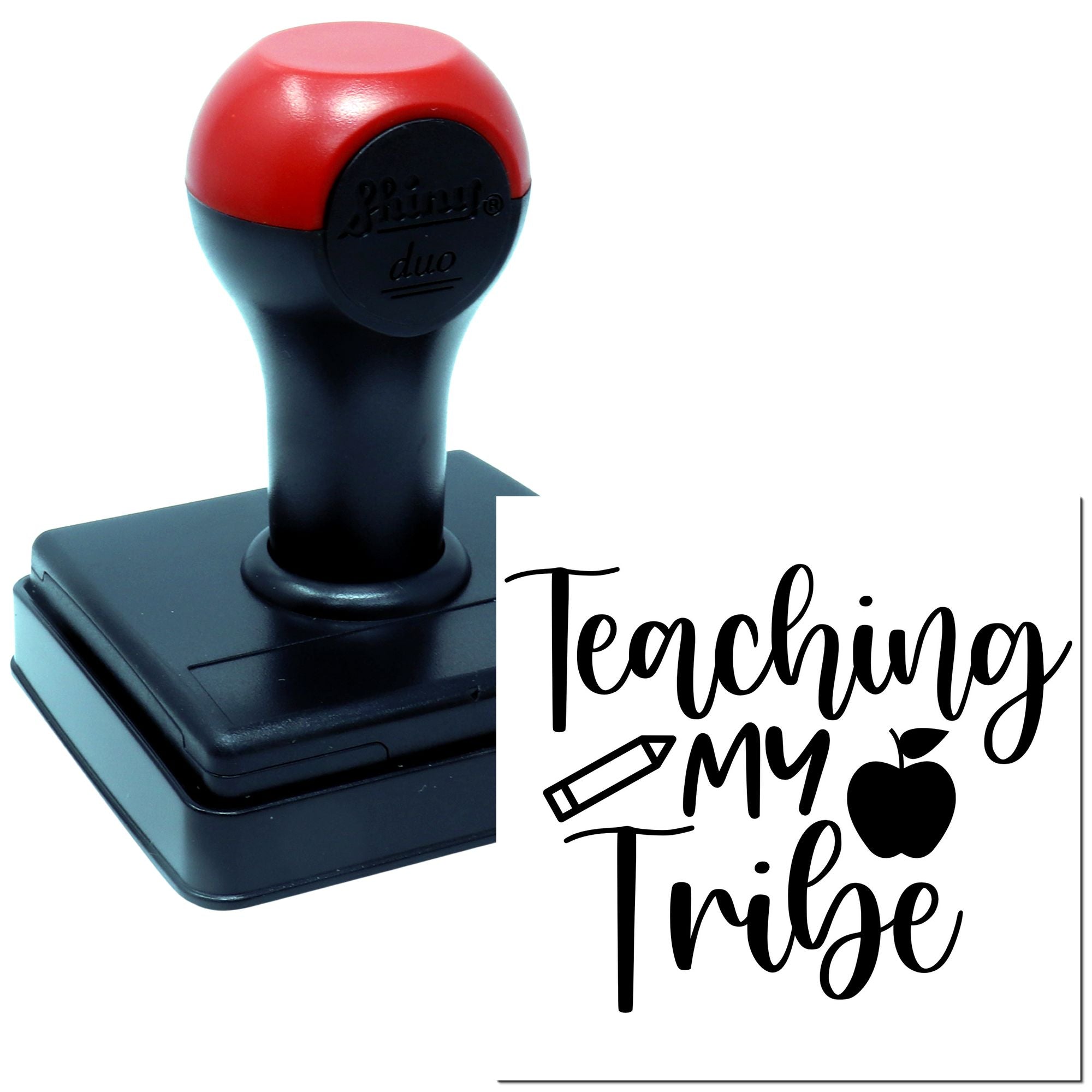 Duo Teaching My Tribe Teacher Pride Hand Stamp