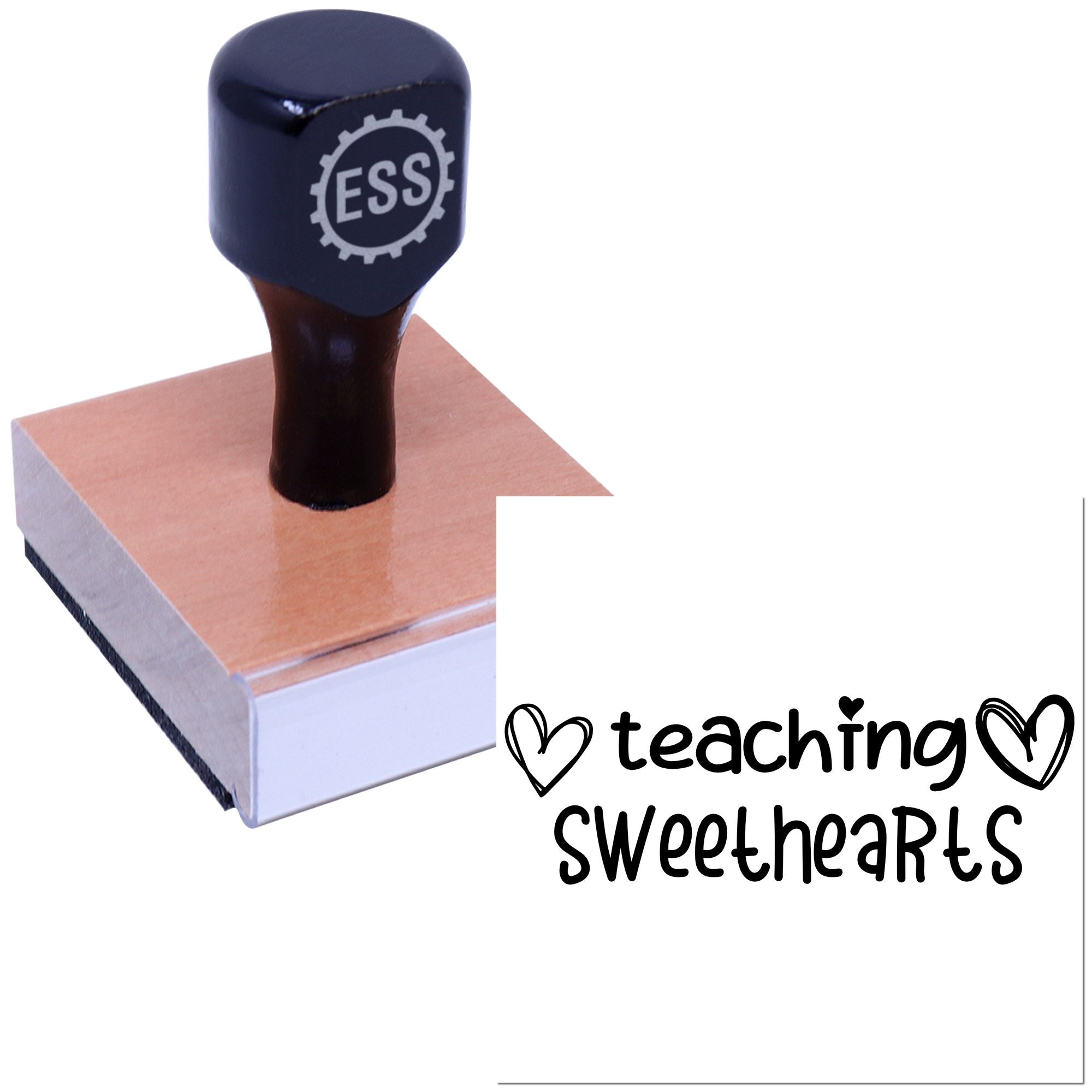 Heartfelt Teaching Moments Party Favor Rubber Stamp
