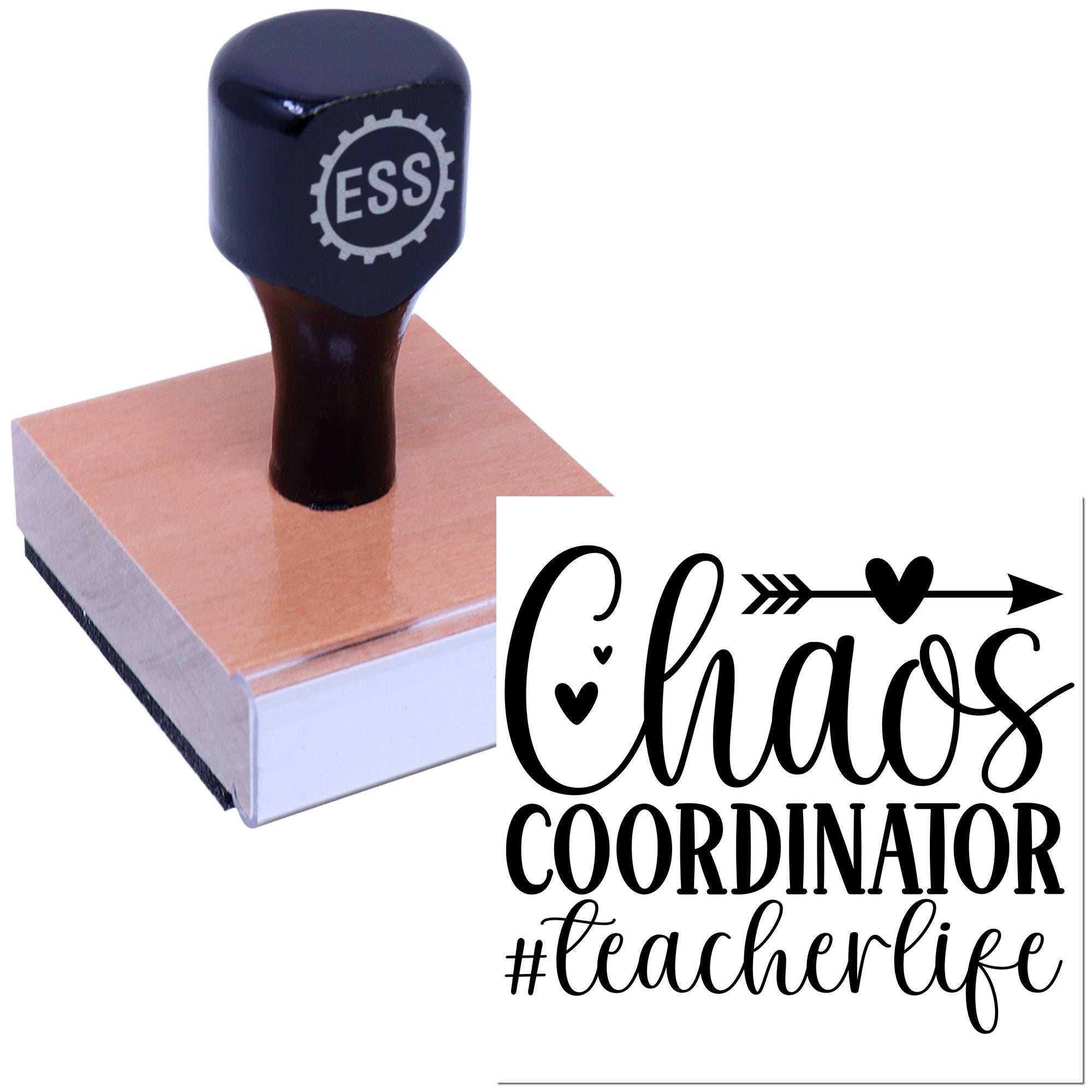 Classroom Chaos Coordinator Paper Craft Rubber Stamp