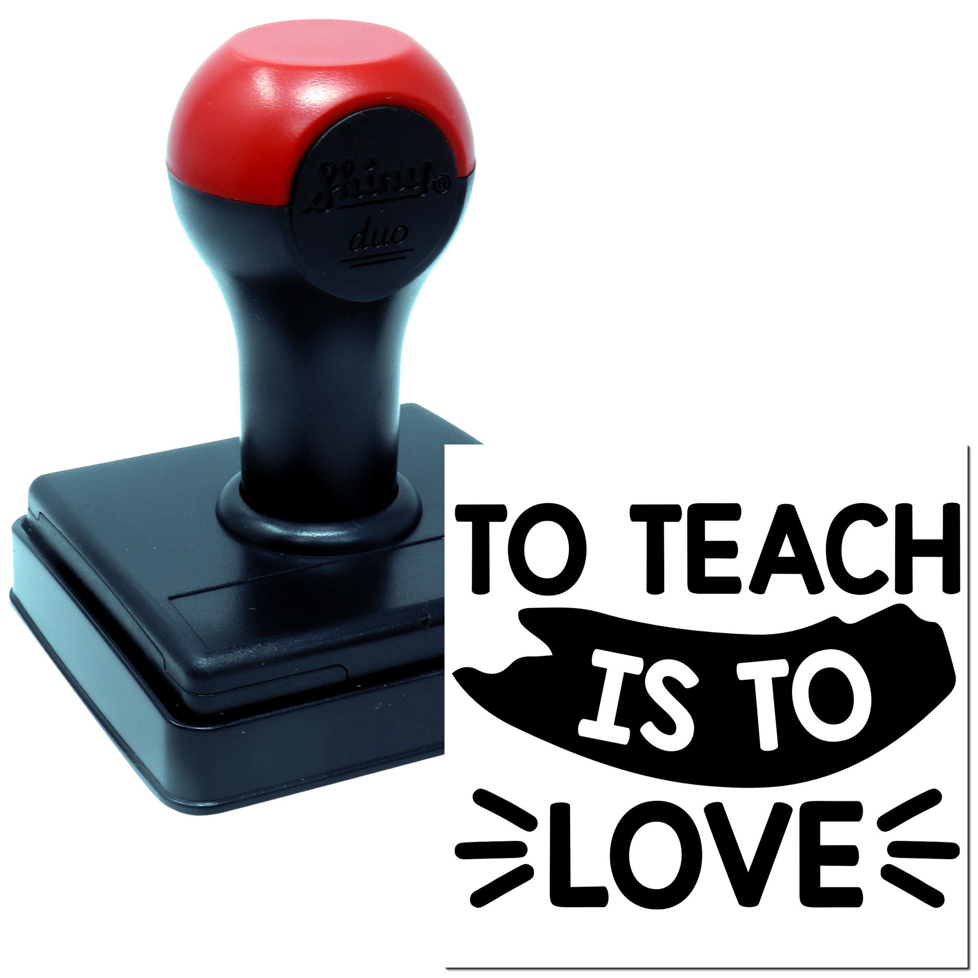 Duo Teaching Means Sharing Compassionate Heart Hand Stamp