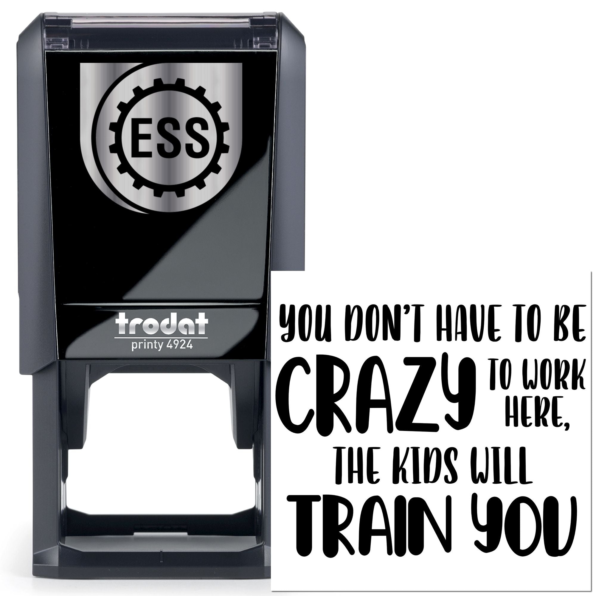 Self-Inking Crazy Workplace Paper Goods Stamp