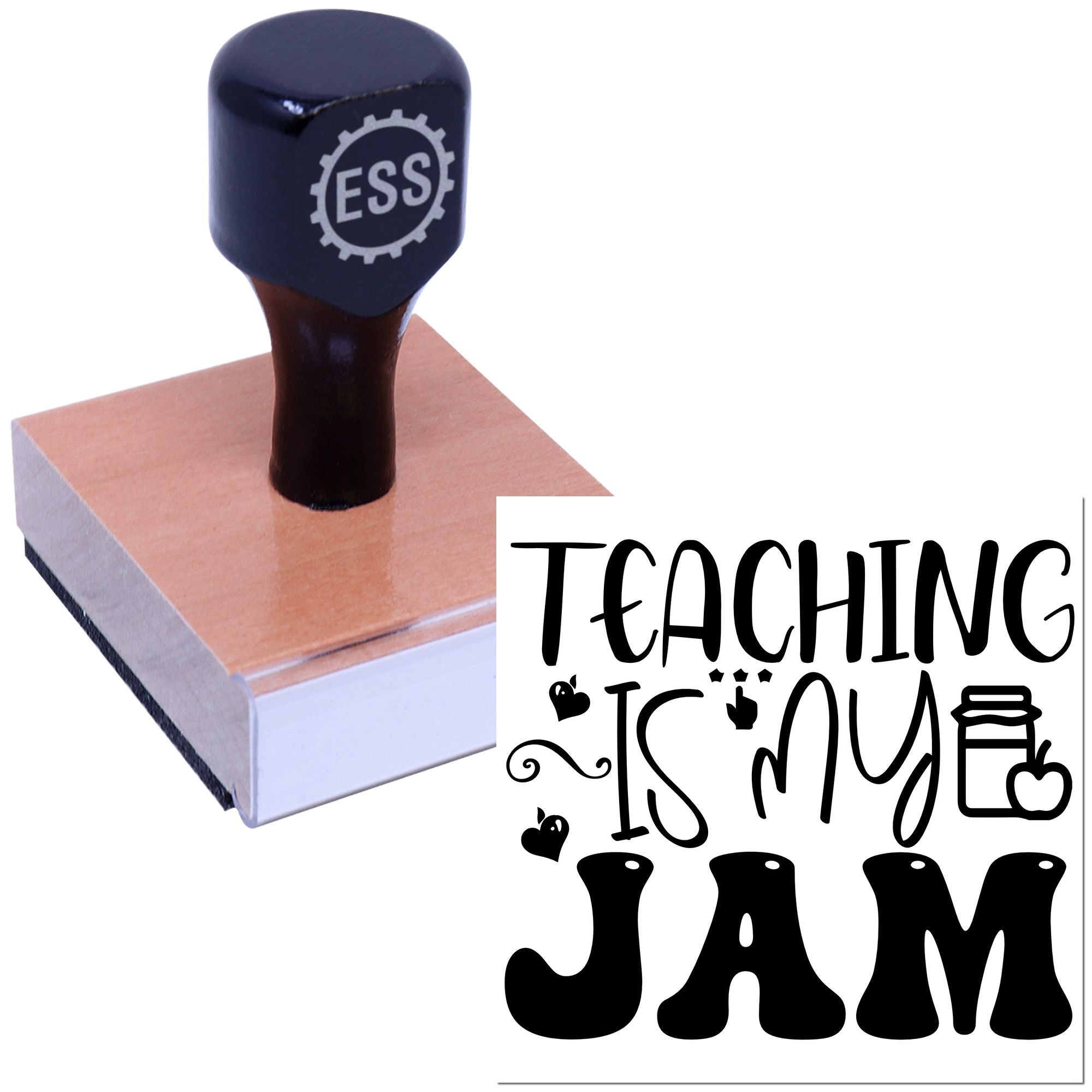 Jam Loving Educator Note Card Rubber Stamp