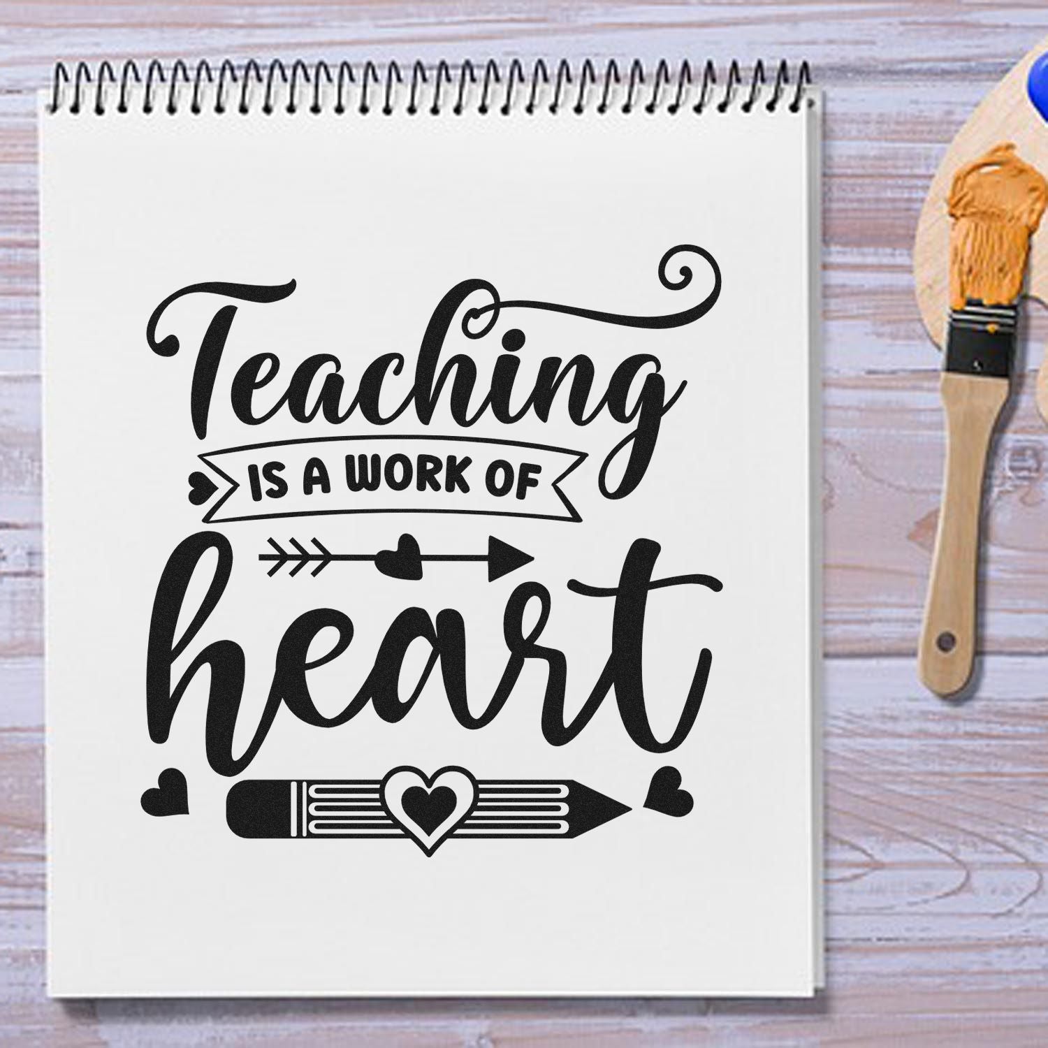 Self-Inking Heartfelt Teaching Favor Tag Stamp