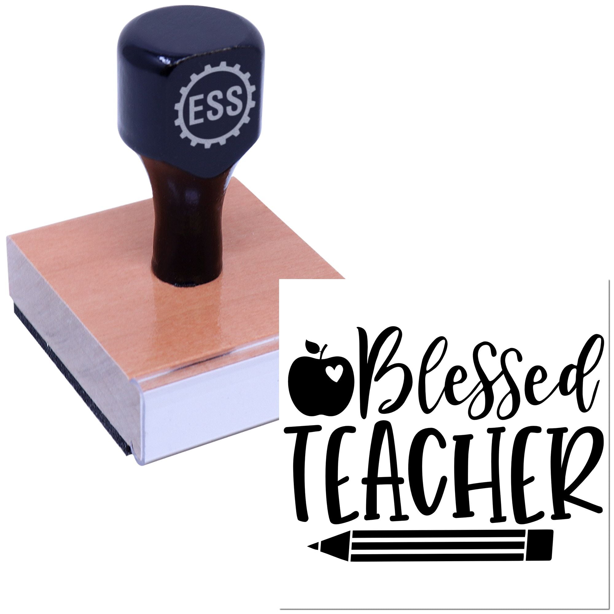 Heartfelt Teacher Tribute Scrapbook Rubber Stamp