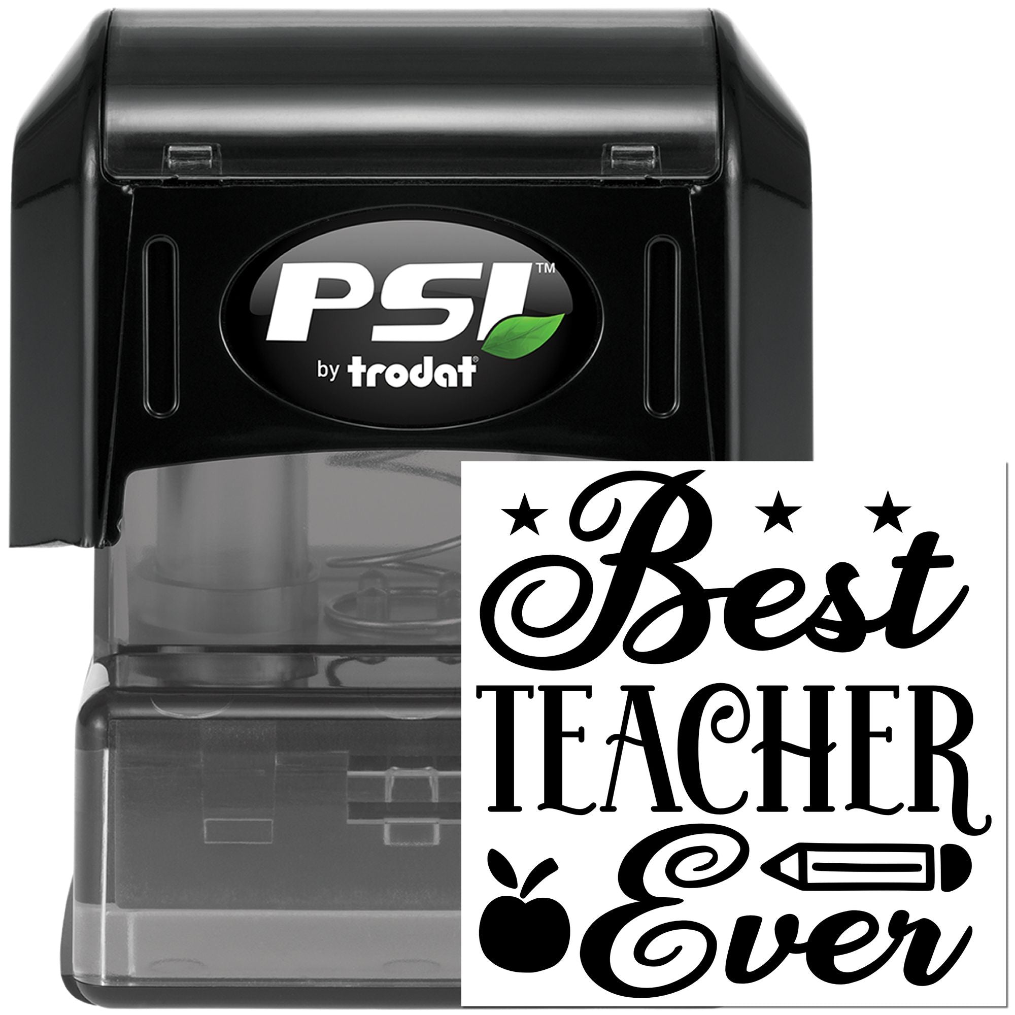 Pre-Inked Best Teacher Ever Party Favor Stamp
